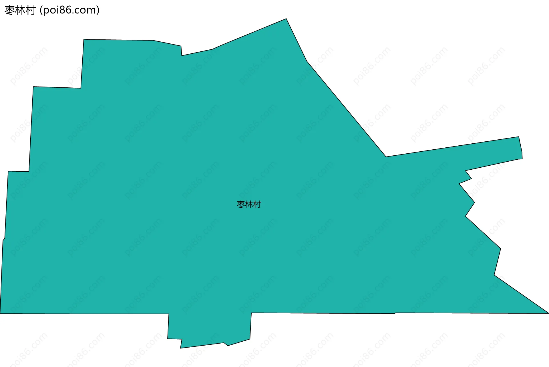 枣林村边界地图
