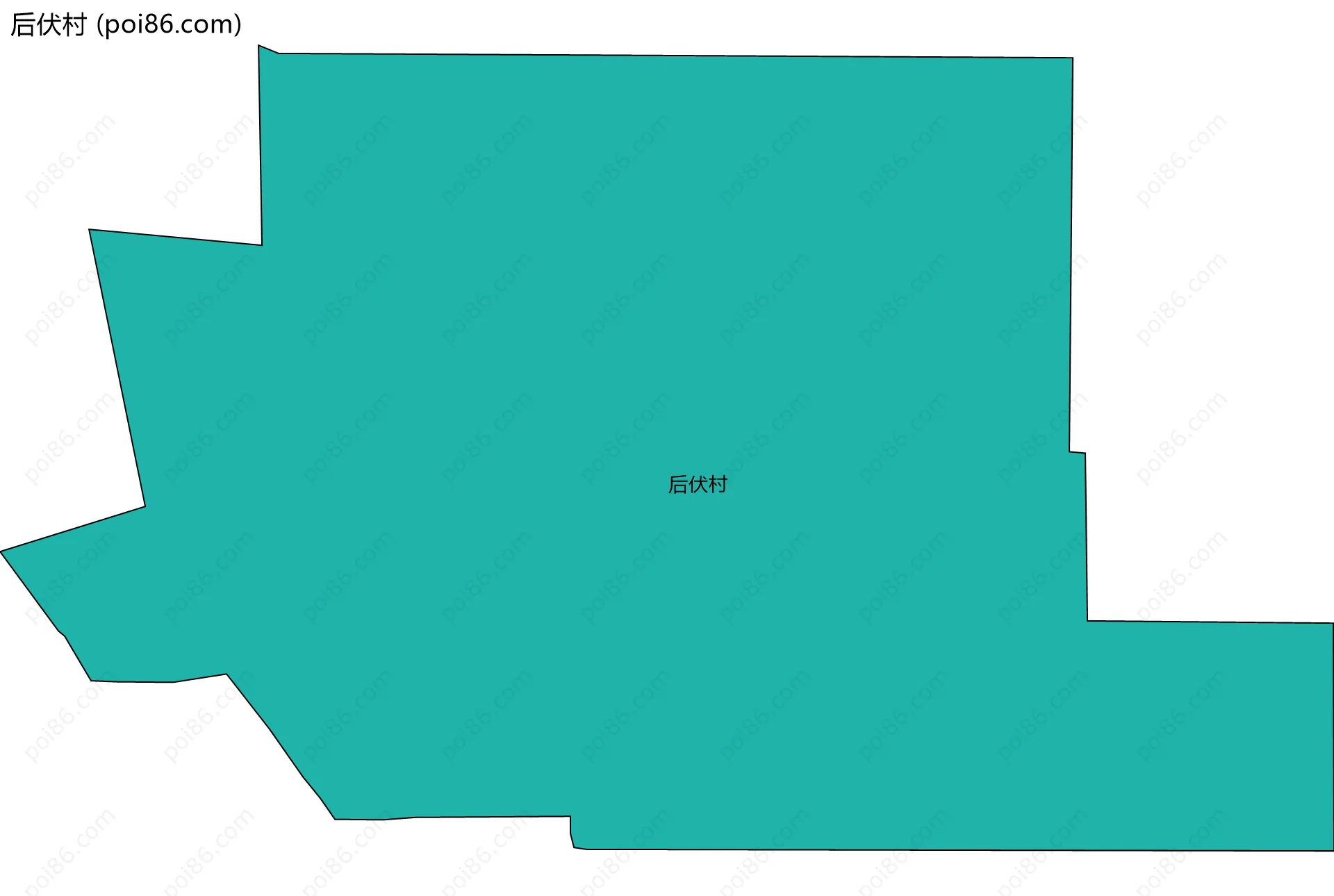 后伏村边界地图