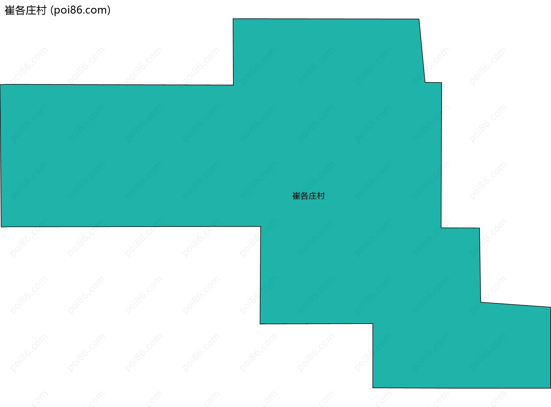 崔各庄村边界地图