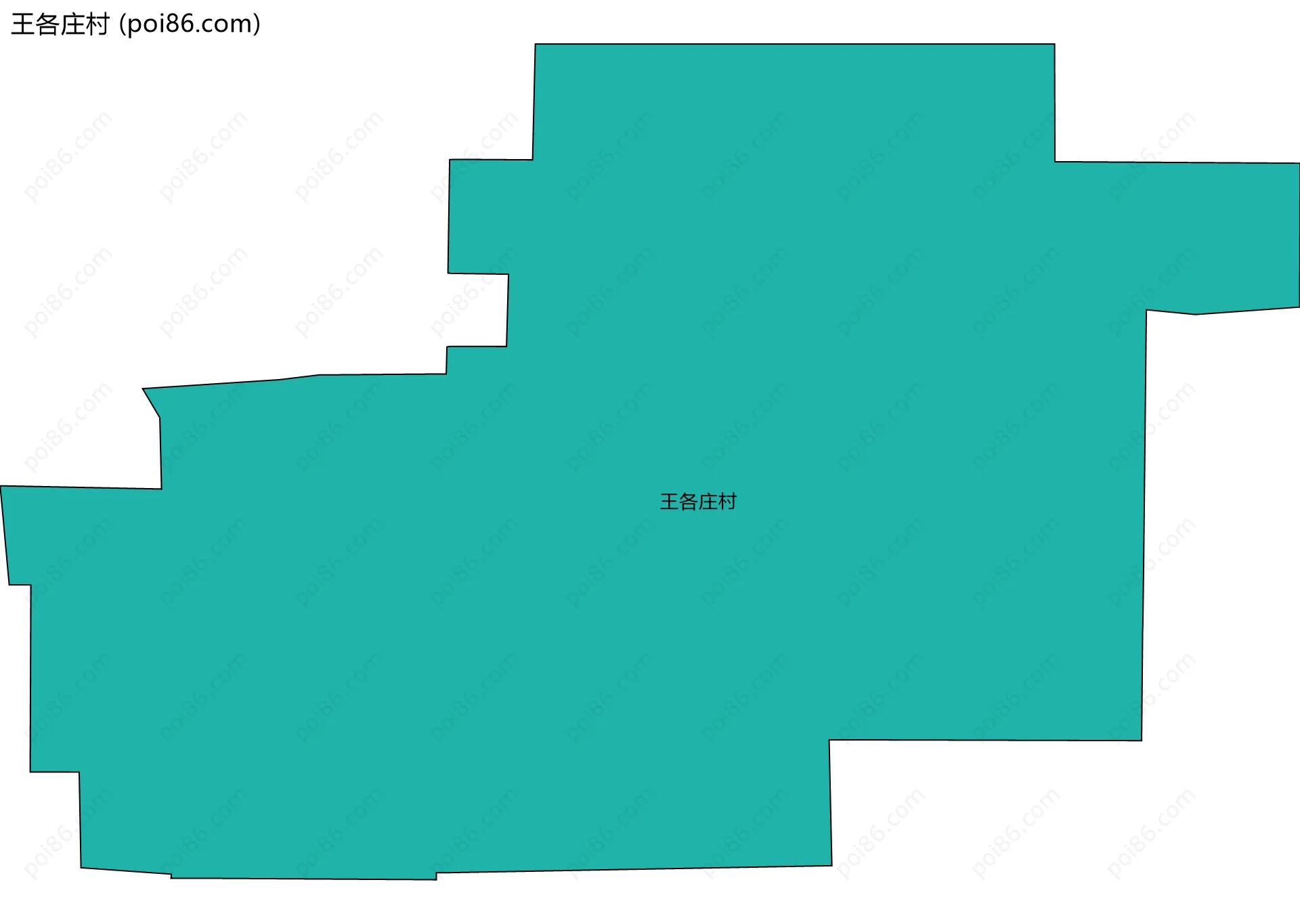 王各庄村边界地图