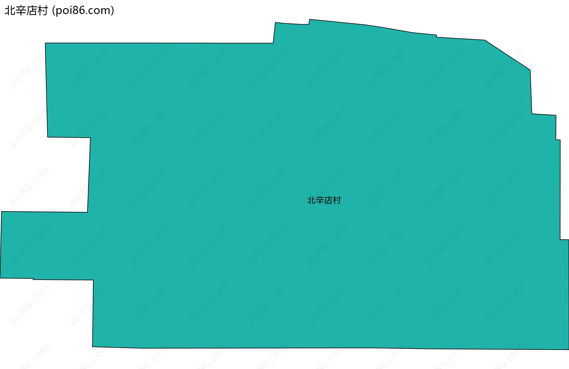 北辛店村边界地图