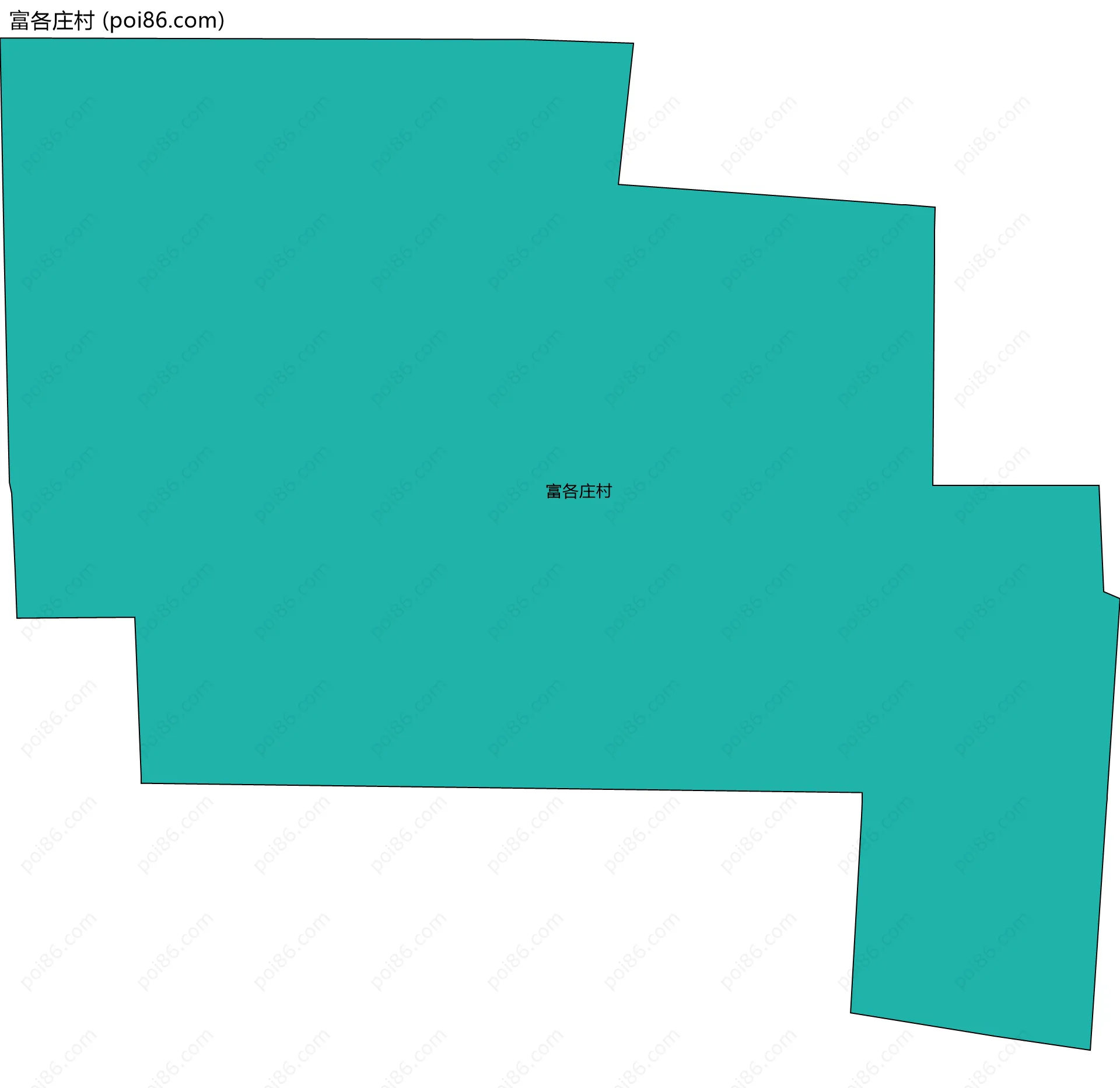 富各庄村边界地图