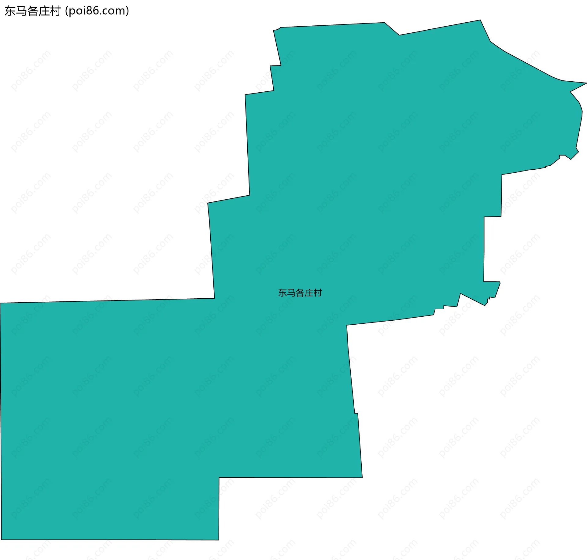 东马各庄村边界地图
