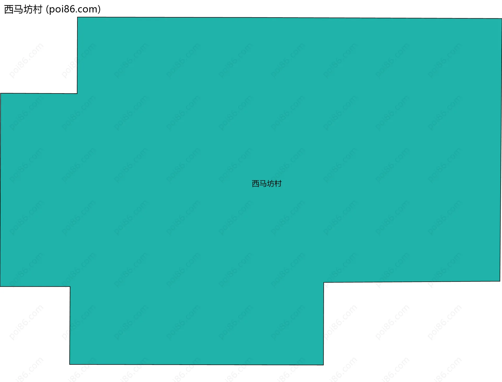 西马坊村边界地图