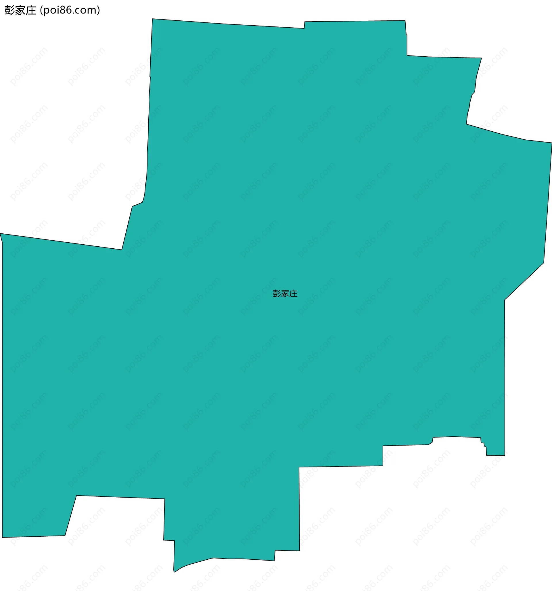 彭家庄边界地图