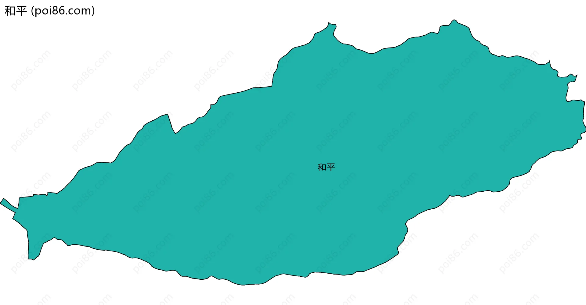 和平边界地图