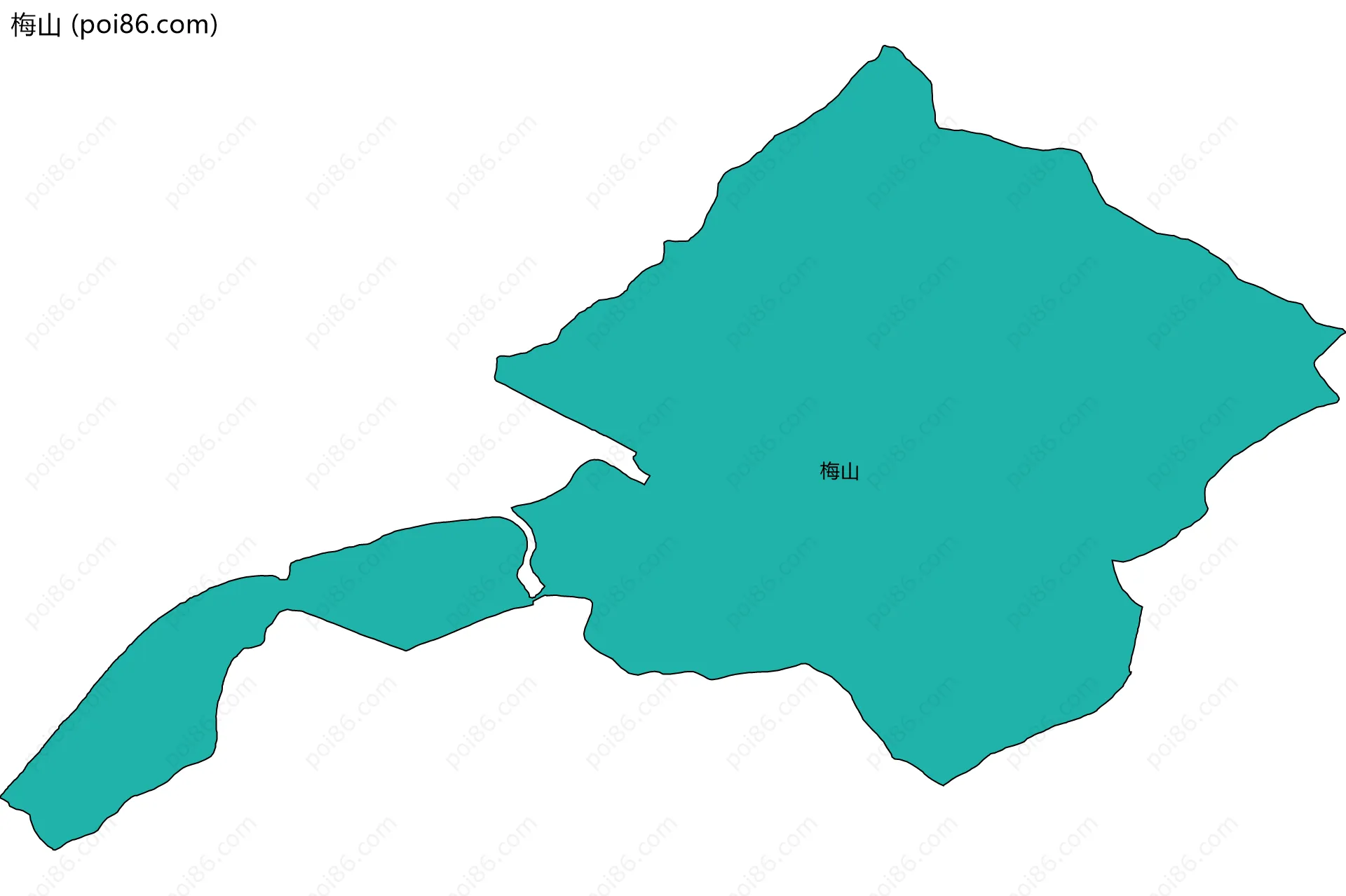 梅山边界地图