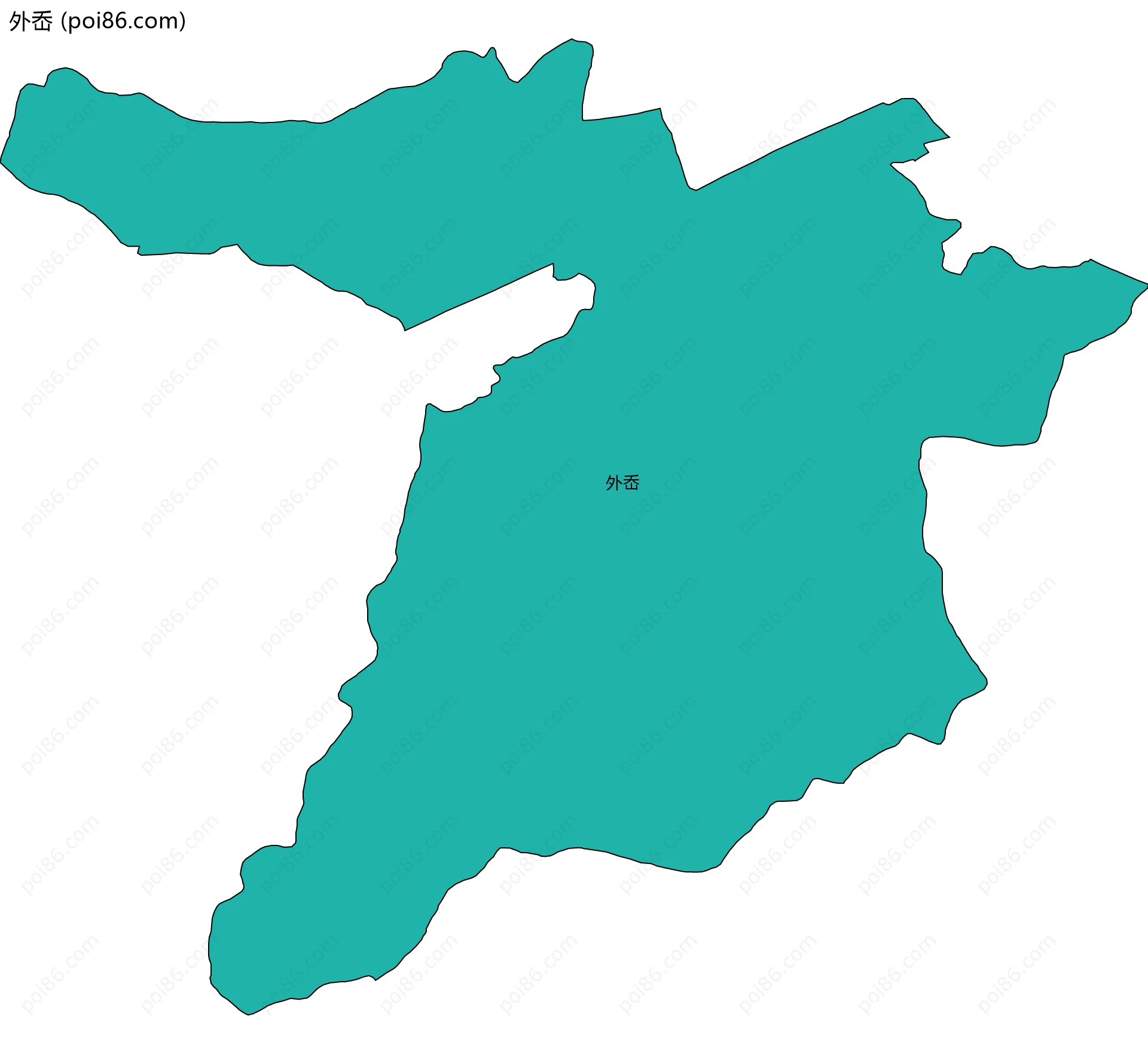 外岙边界地图