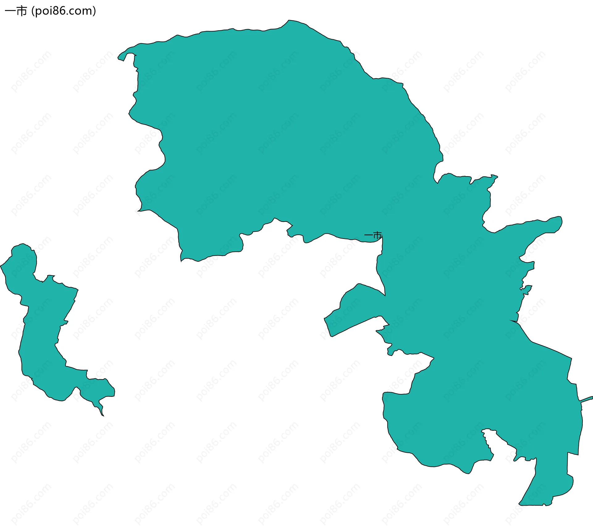 一市边界地图