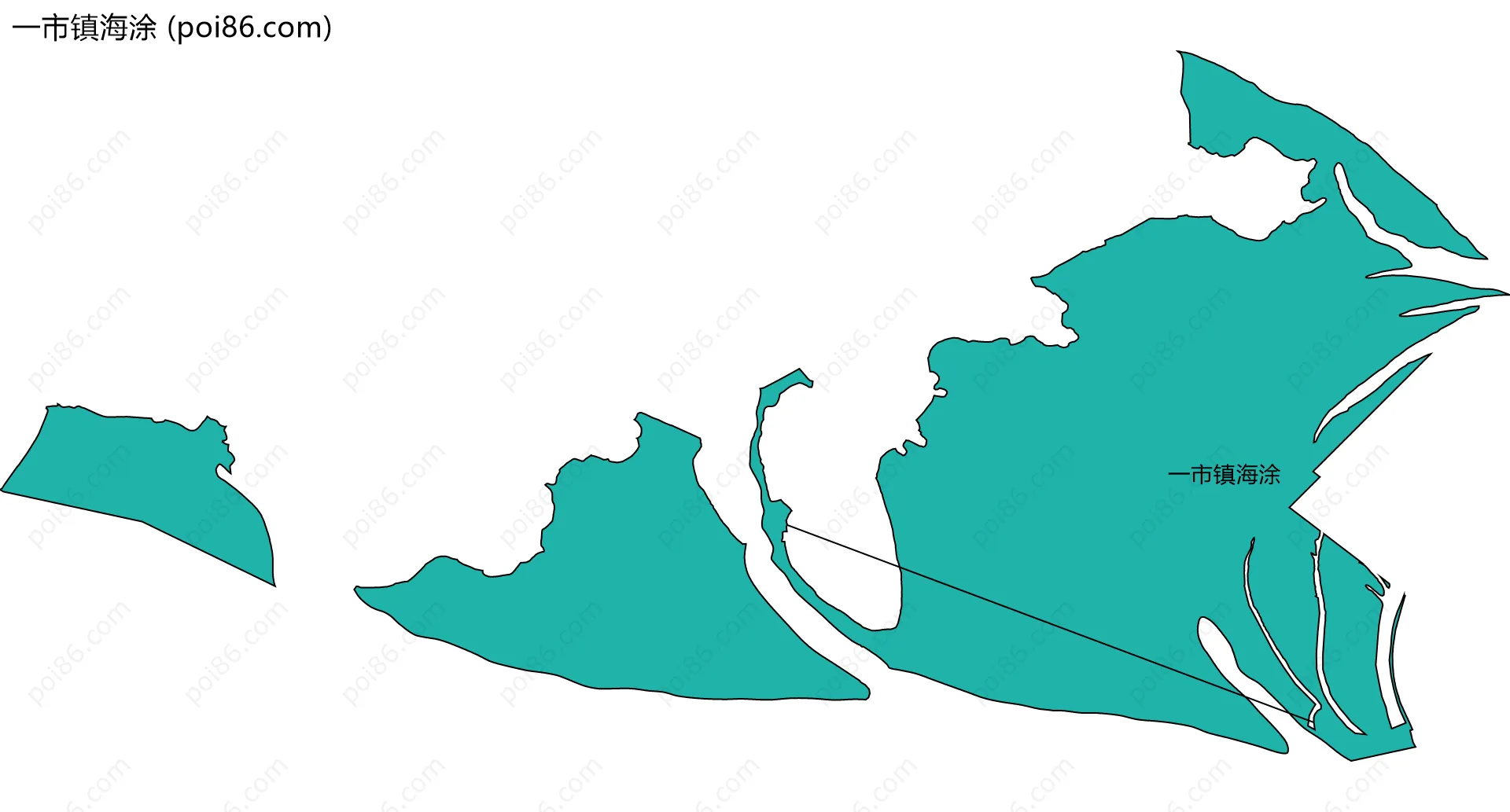 一市镇海涂边界地图