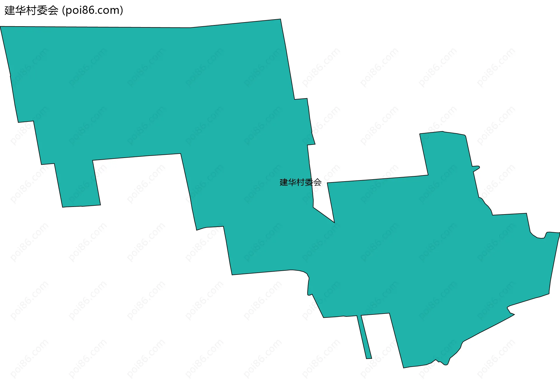 建华村委会边界地图
