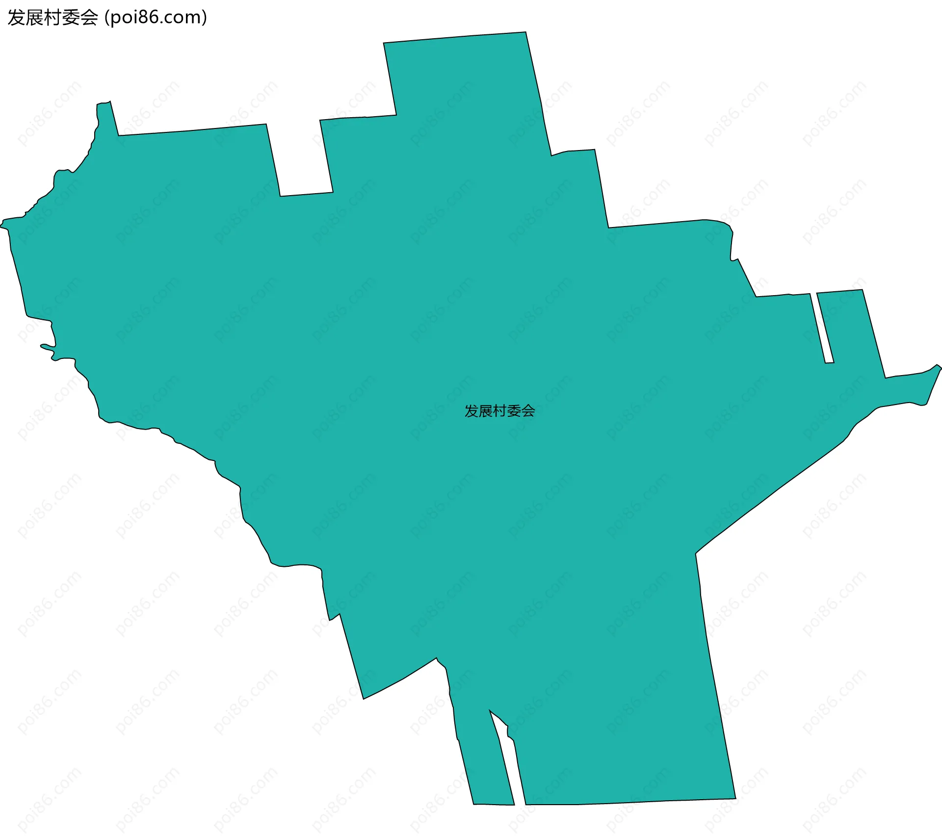 发展村委会边界地图