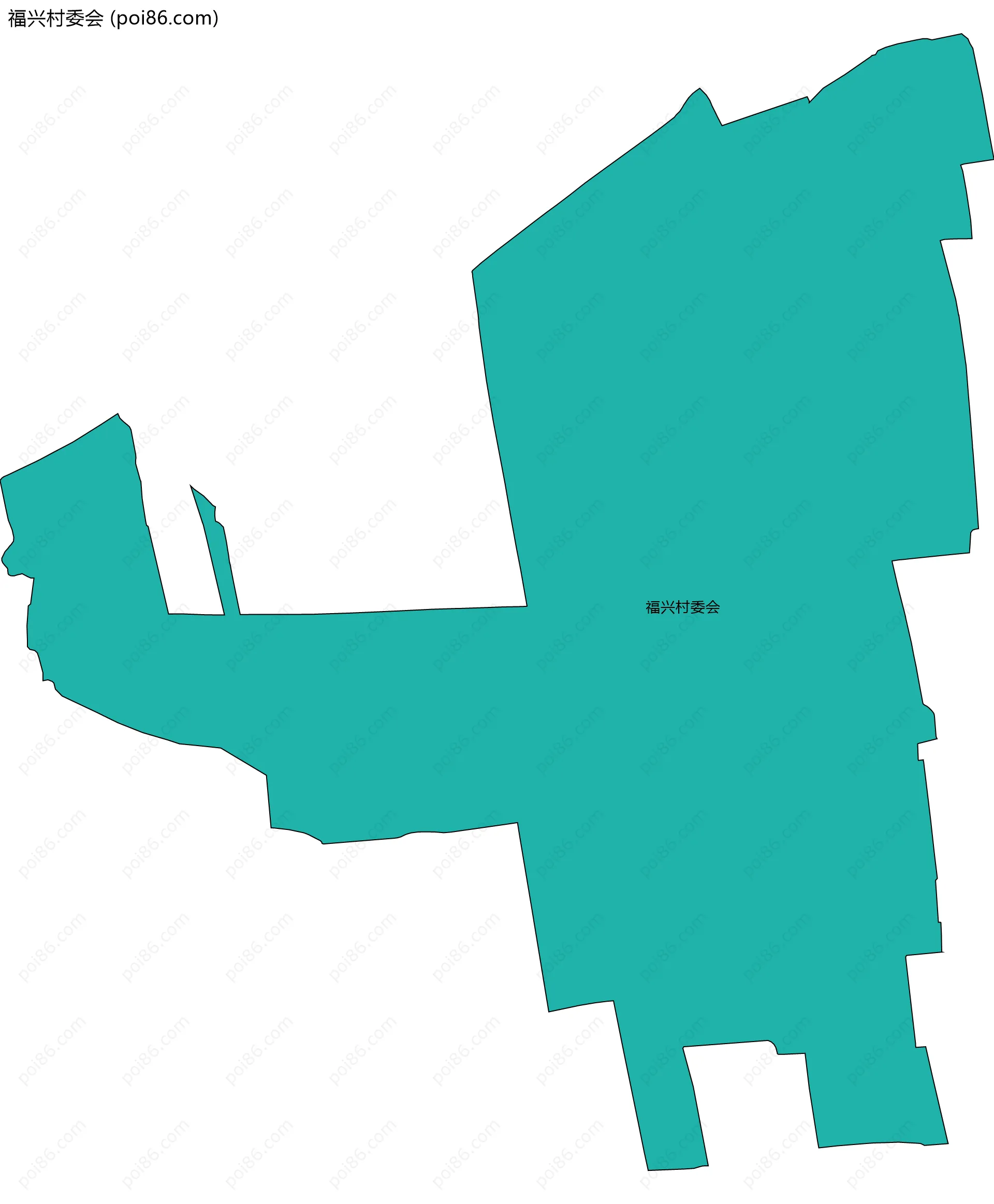 福兴村委会边界地图