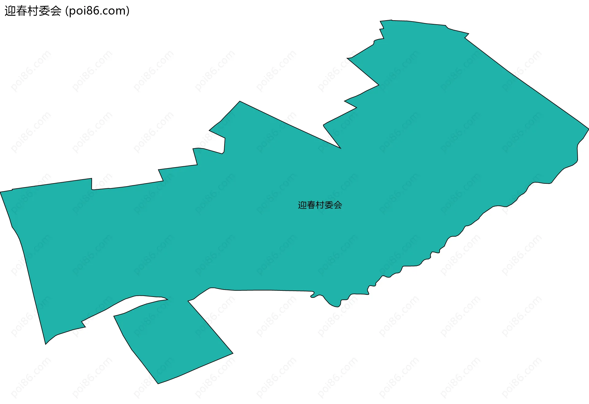 迎春村委会边界地图