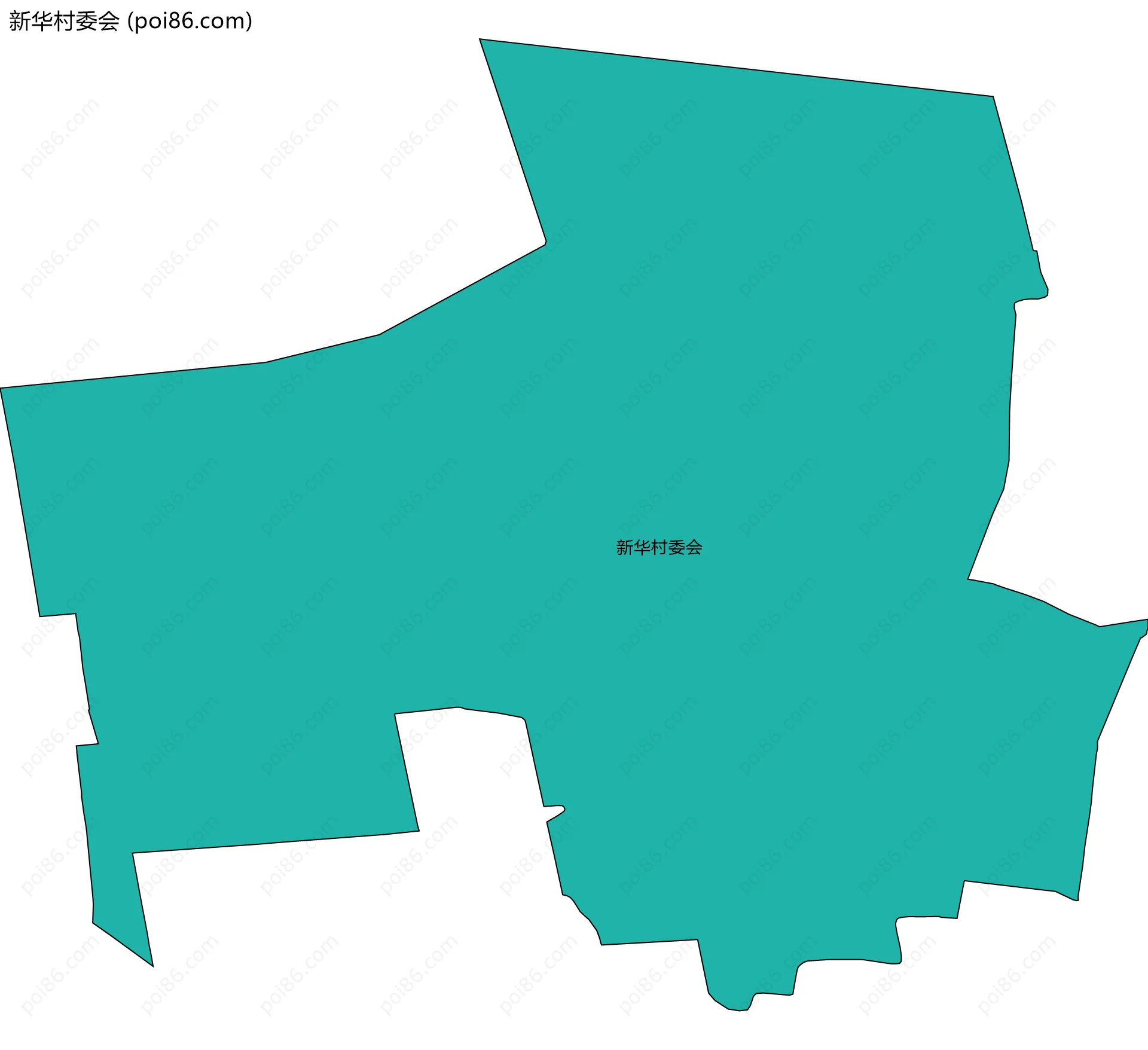 新华村委会边界地图