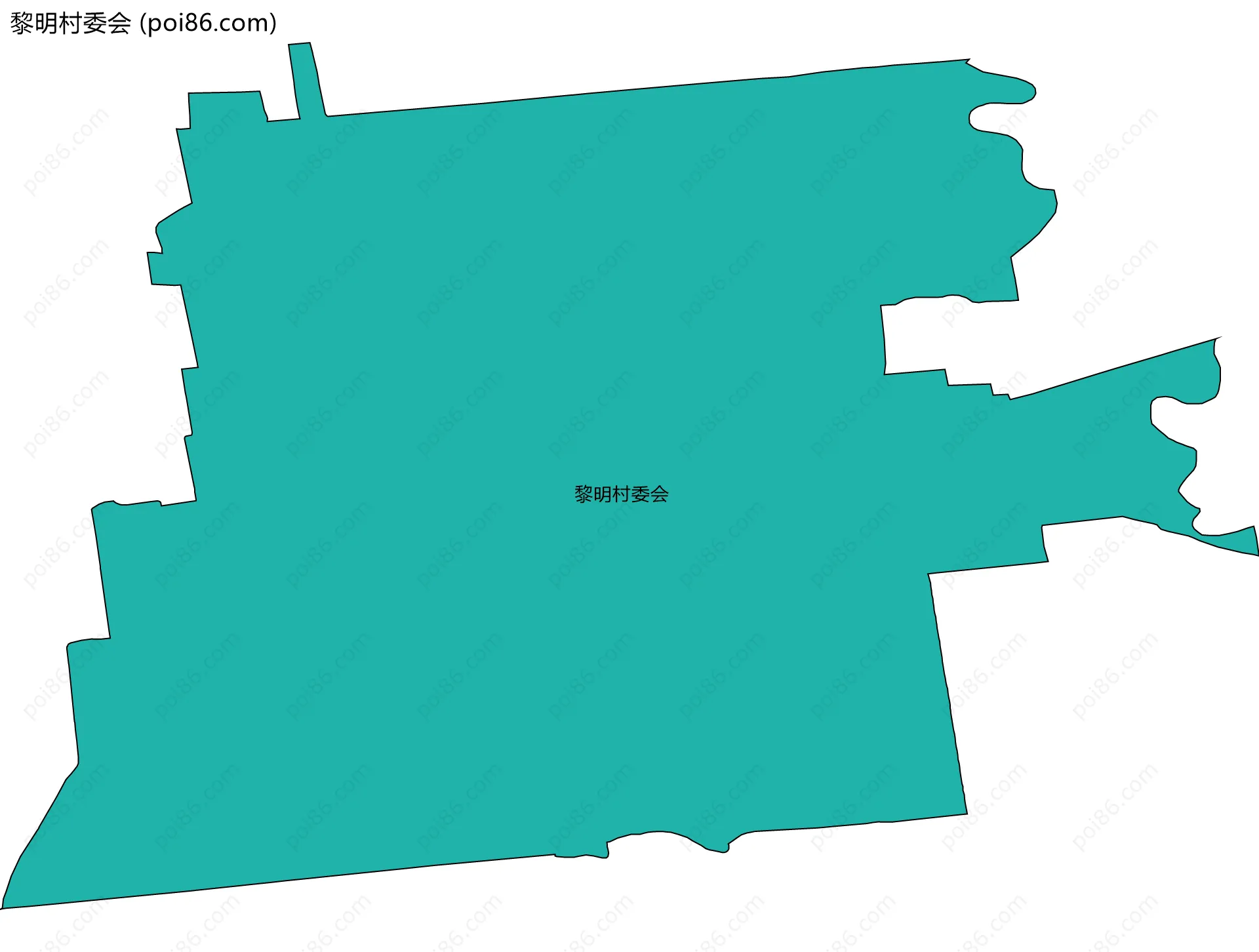 黎明村委会边界地图