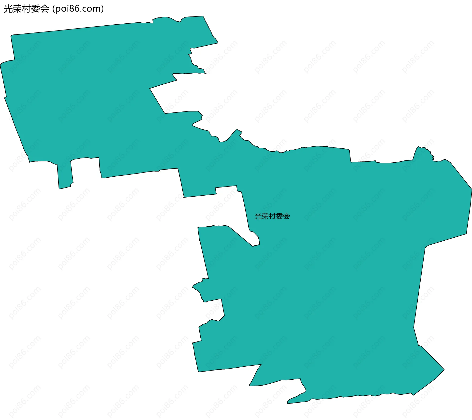 光荣村委会边界地图