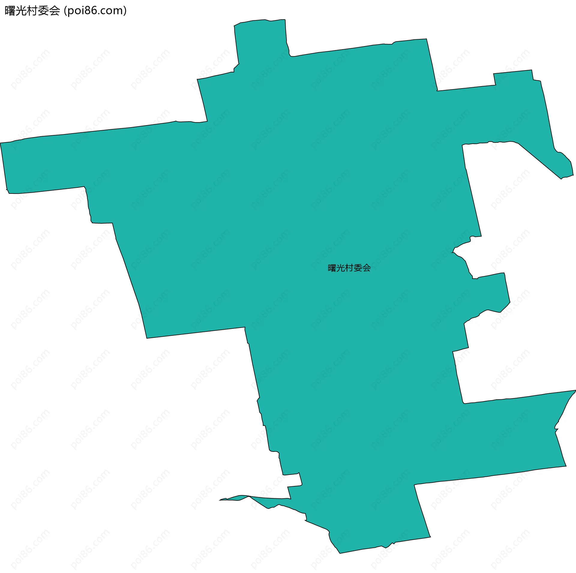 曙光村委会边界地图