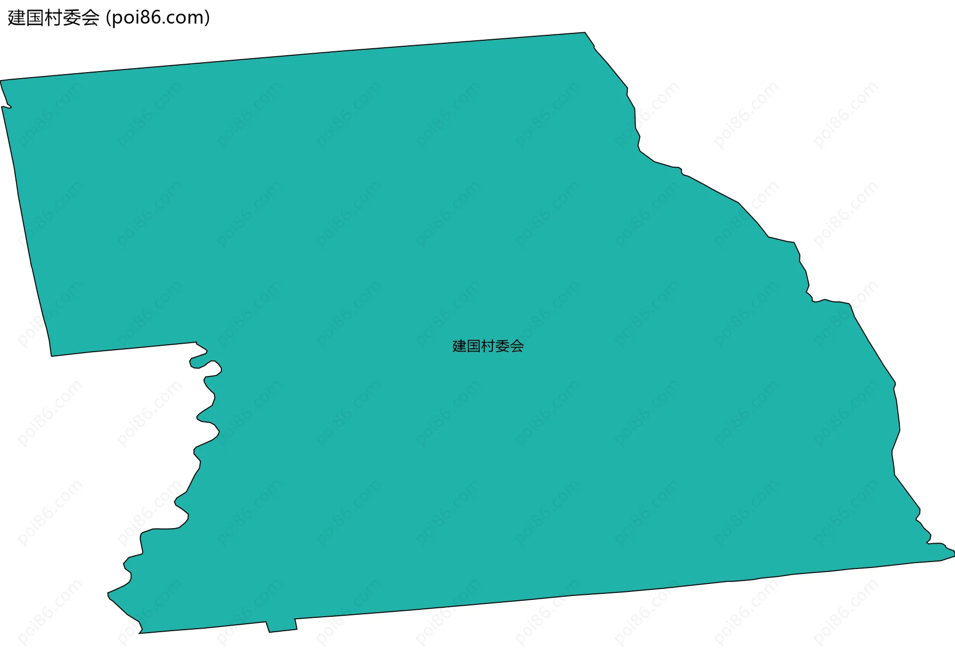 建国村委会边界地图