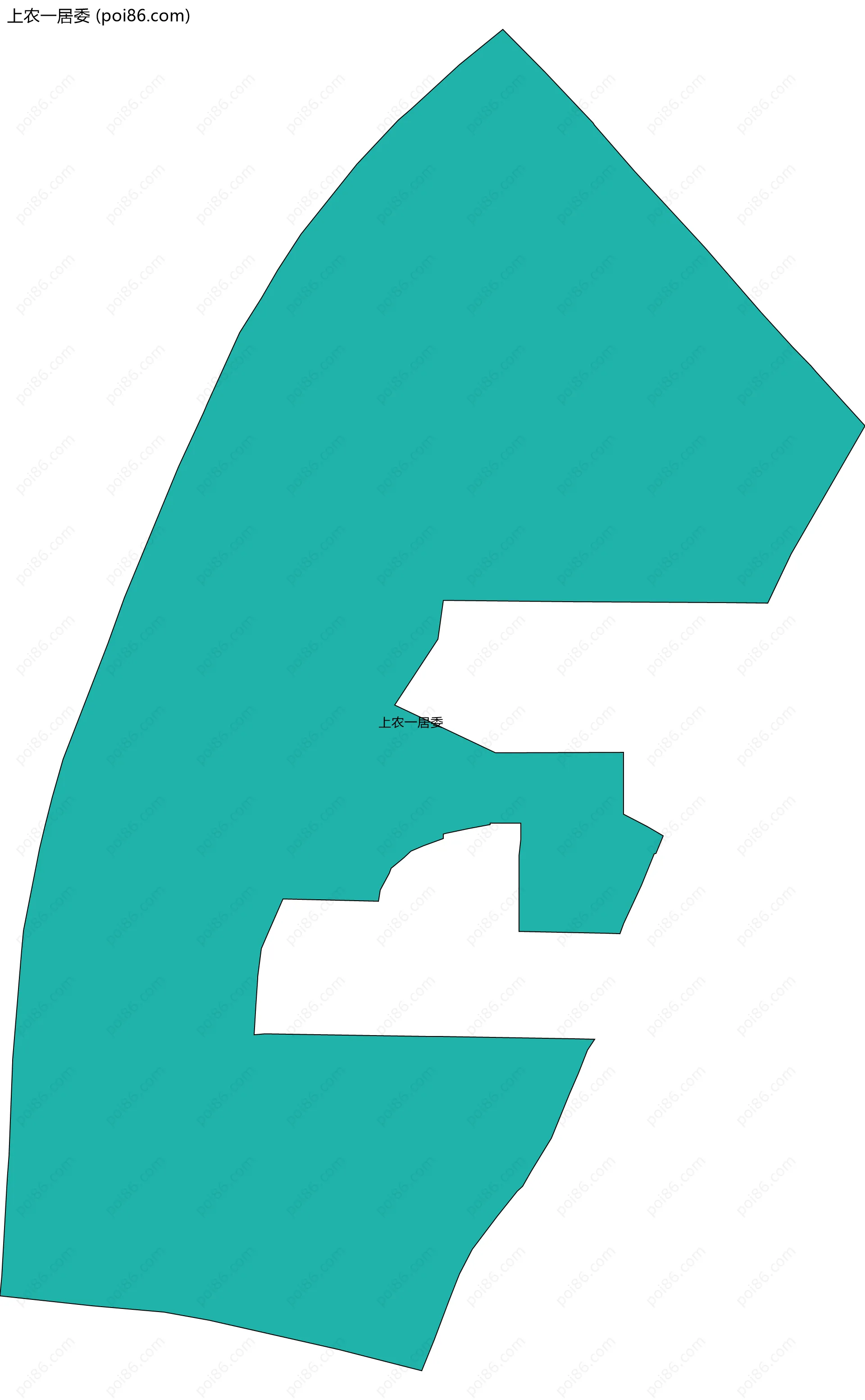 上农一居委边界地图