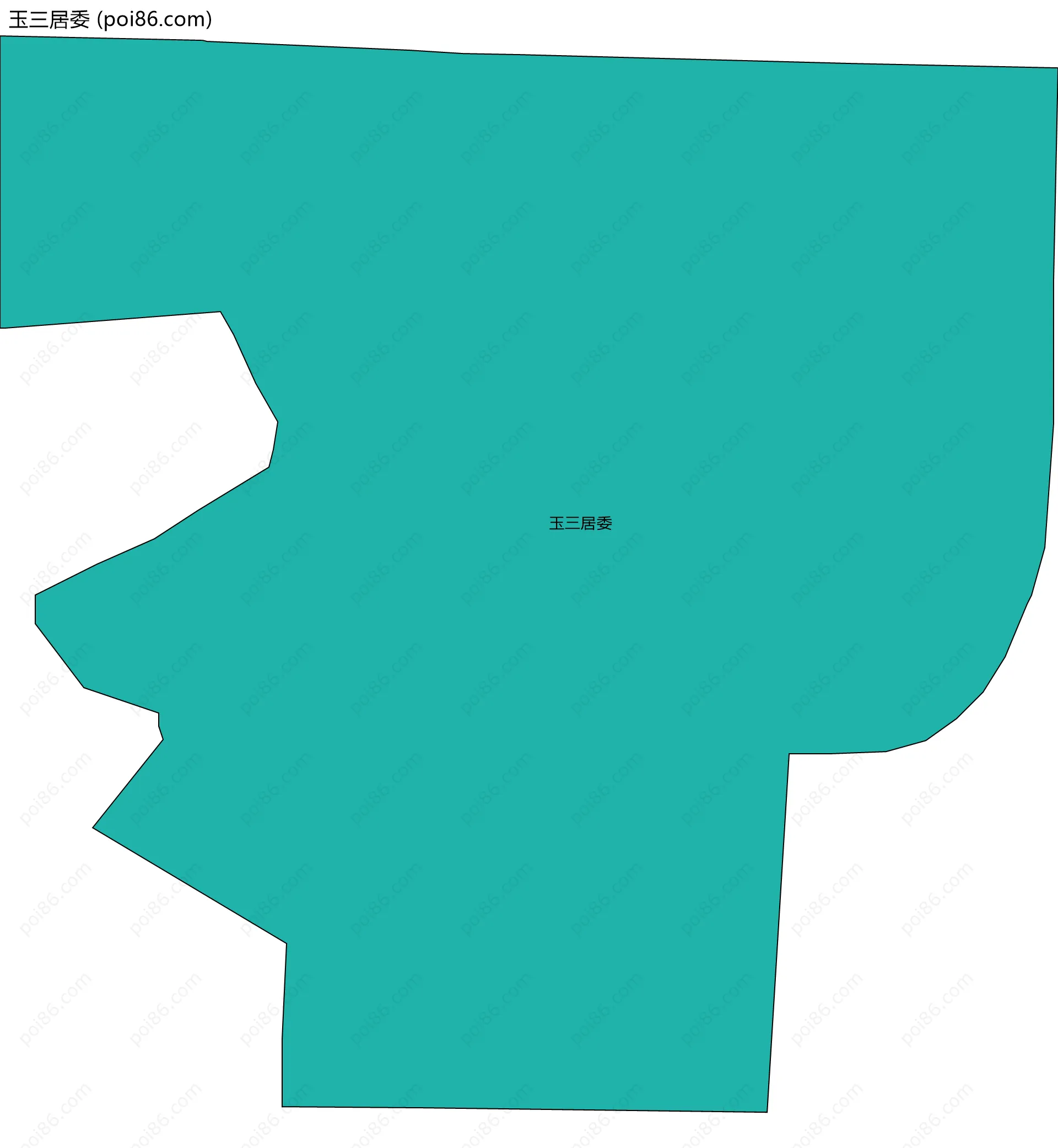 玉三居委边界地图