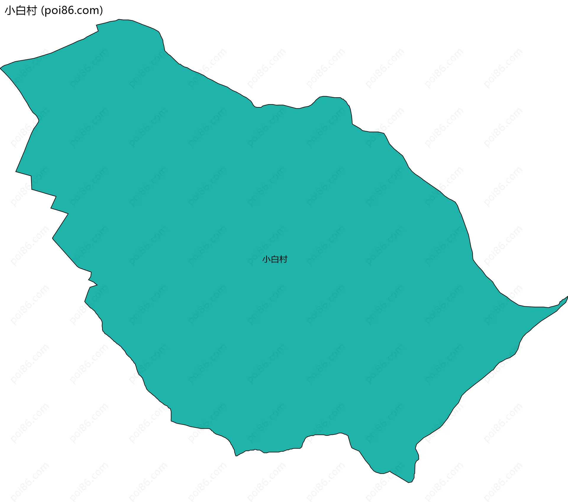 小白村边界地图