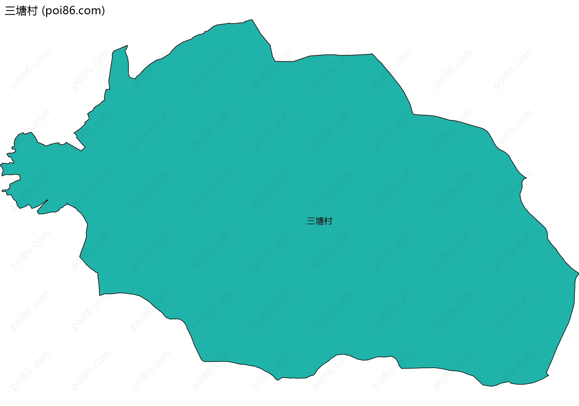 三塘村边界地图