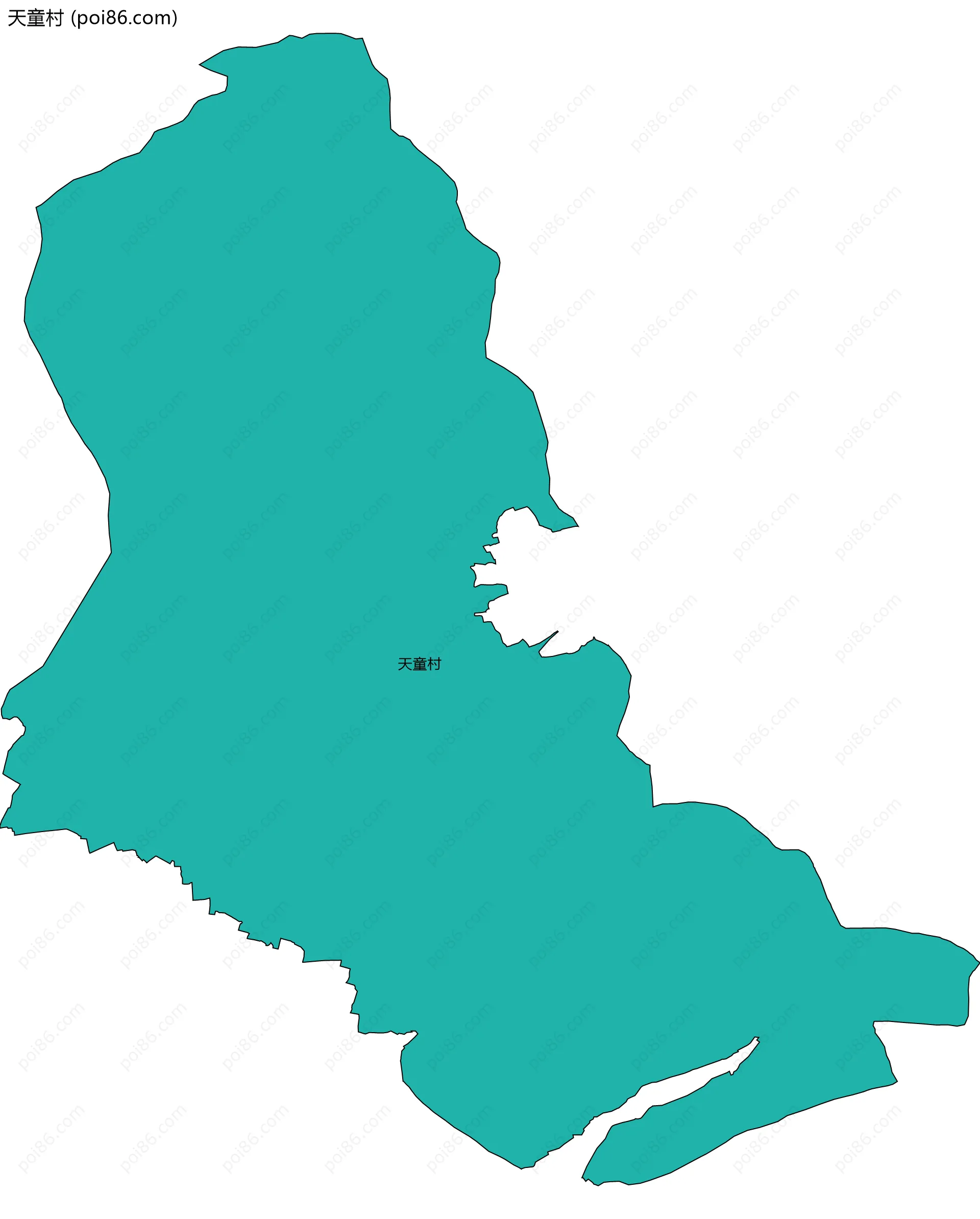 天童村边界地图
