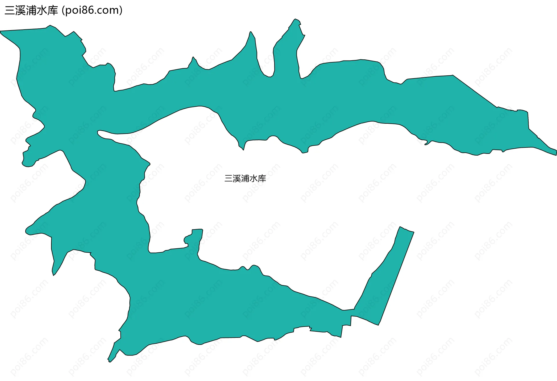 三溪浦水库边界地图