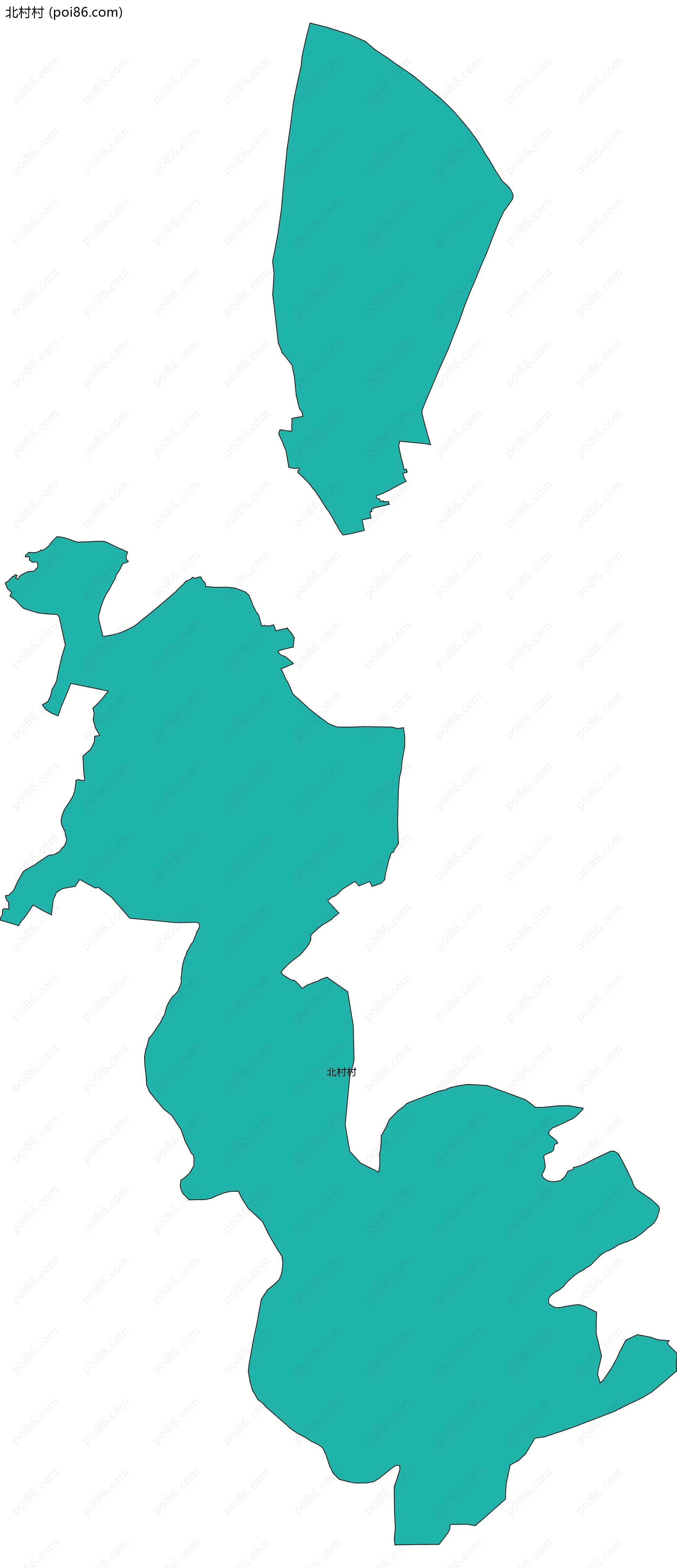 北村村边界地图