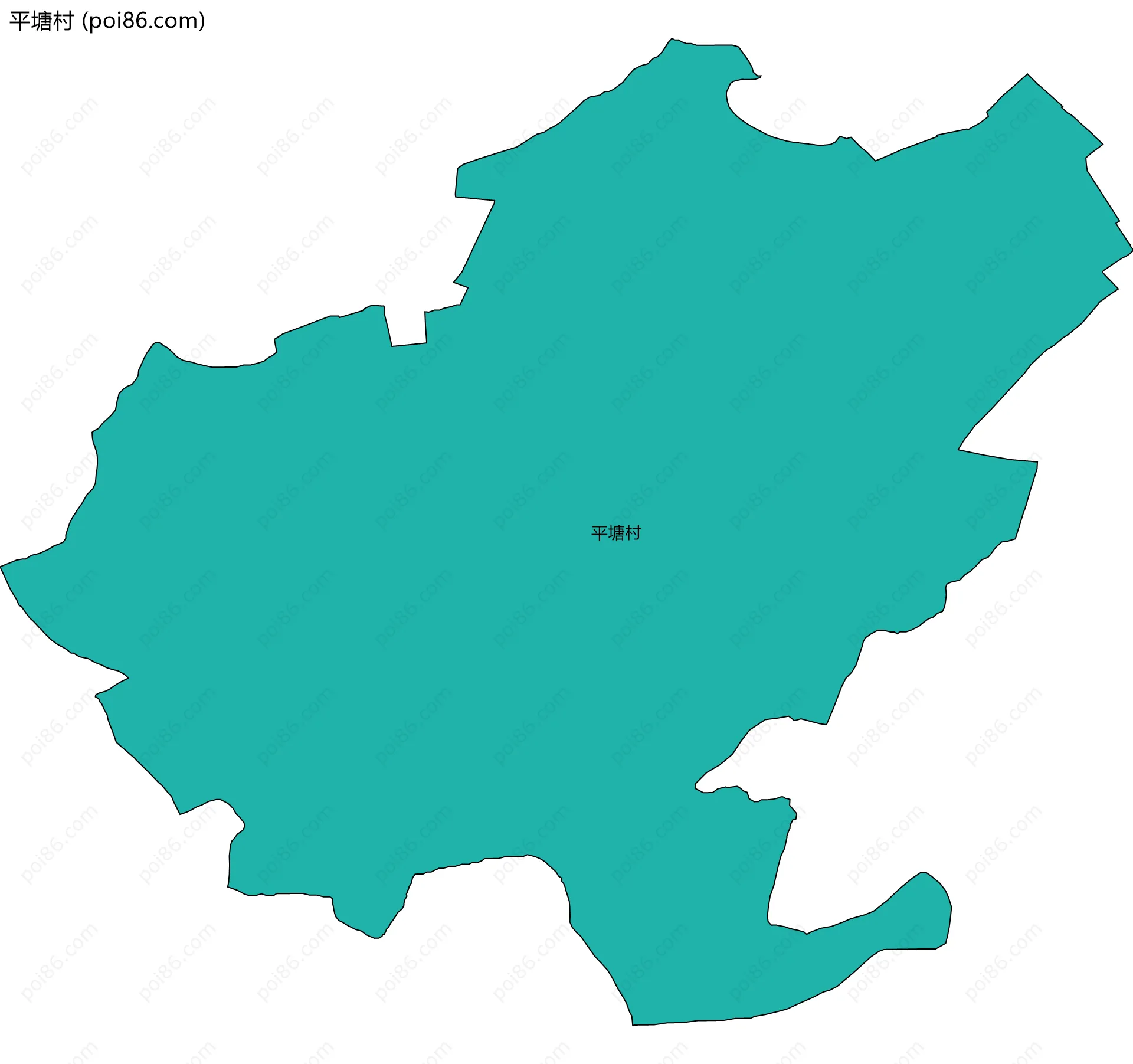 平塘村边界地图