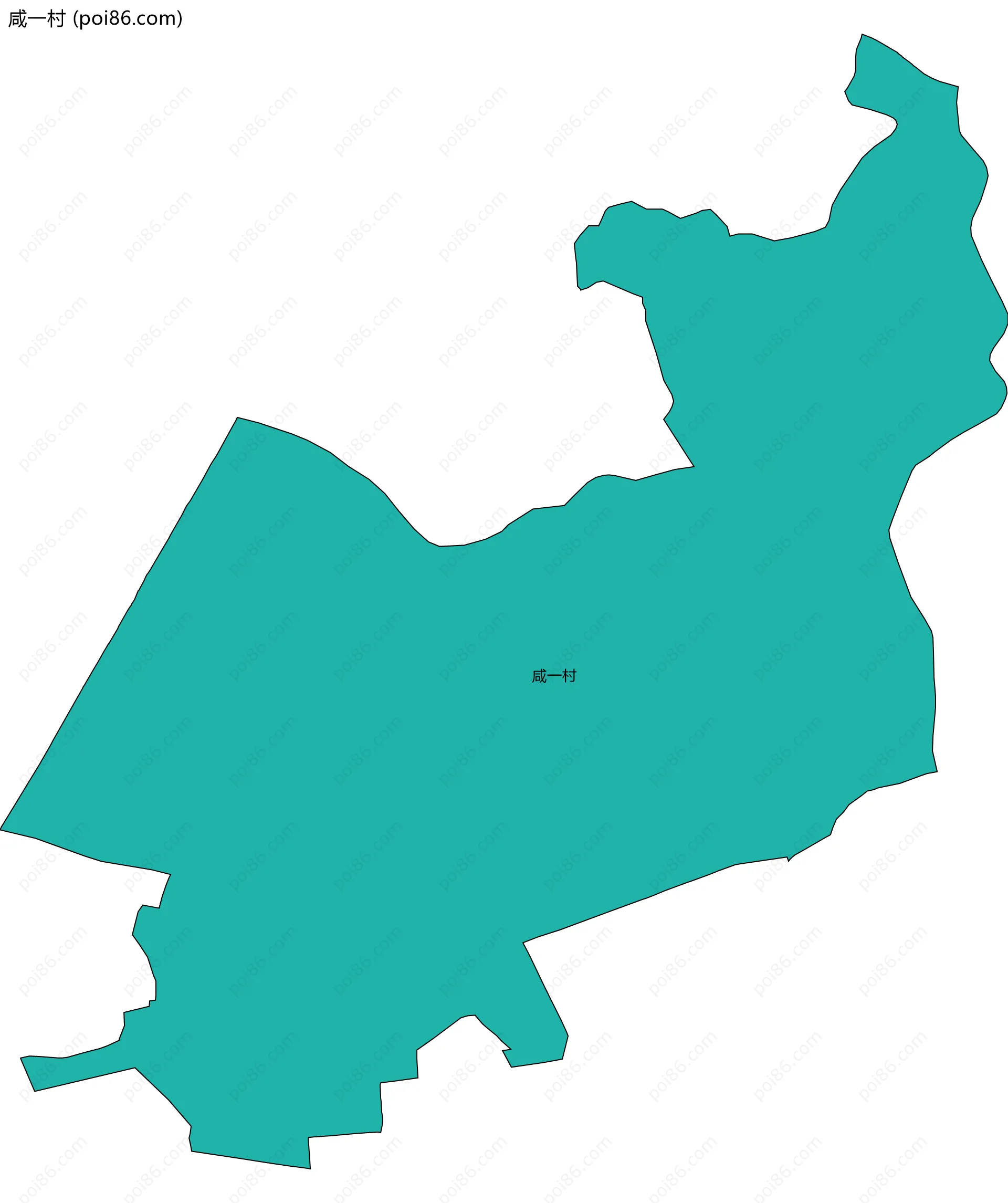 咸一村边界地图