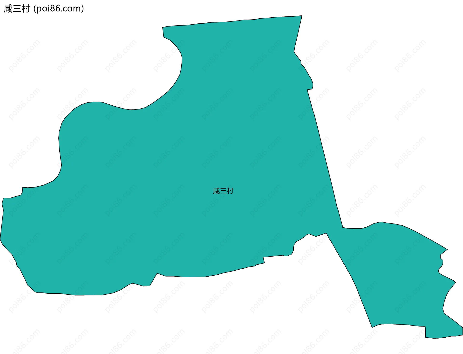 咸三村边界地图