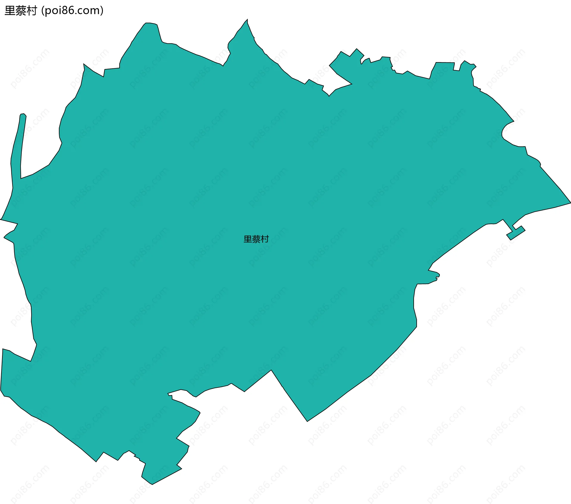 里蔡村边界地图