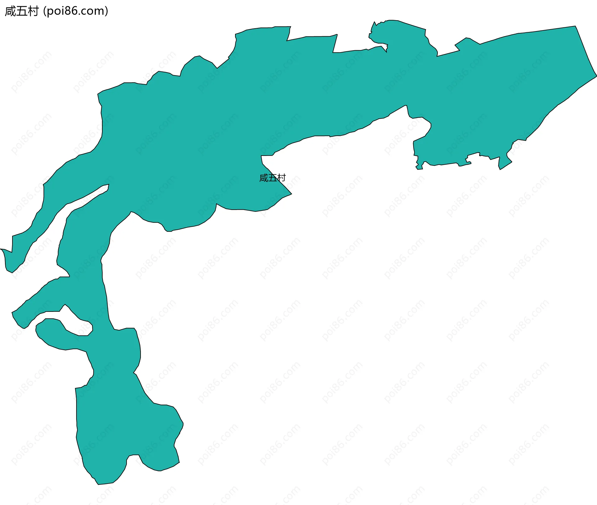 咸五村边界地图