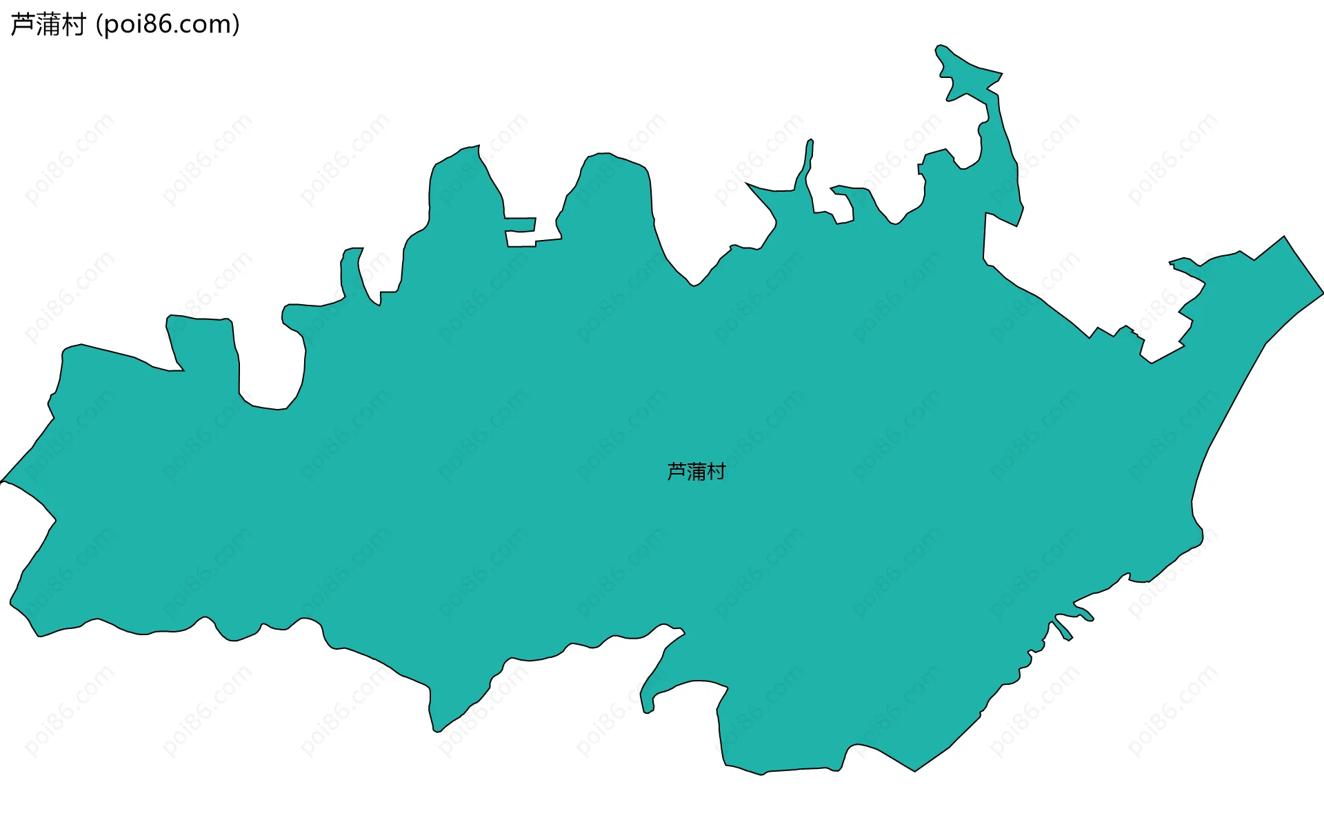 芦蒲村边界地图