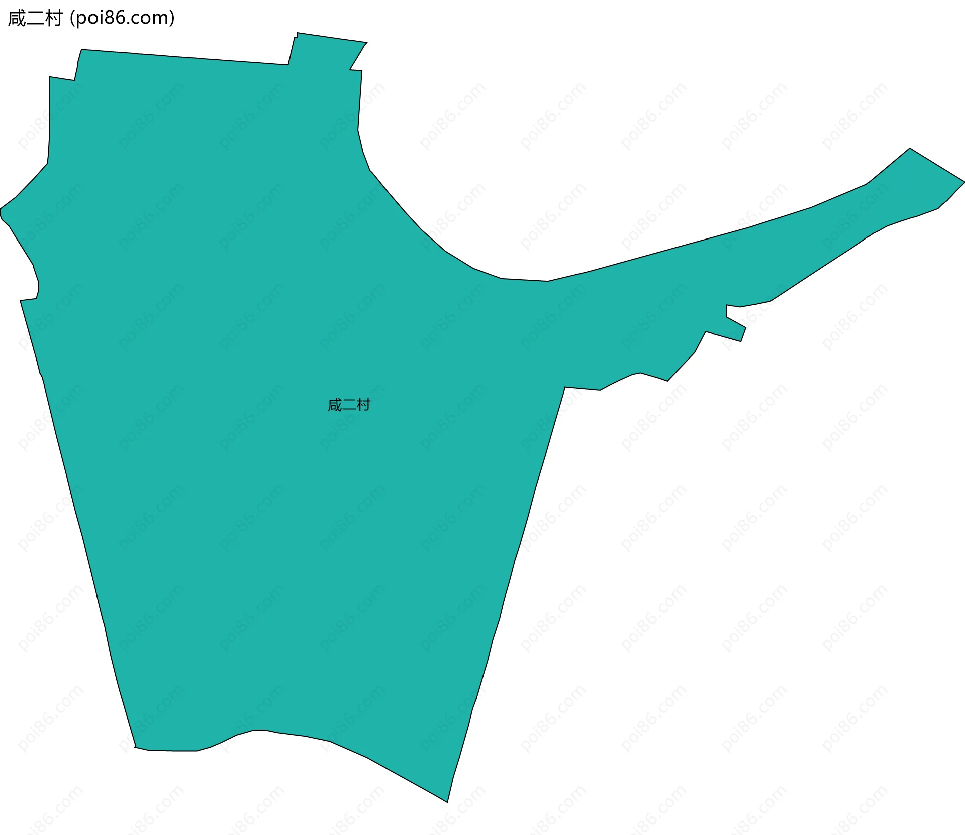 咸二村边界地图
