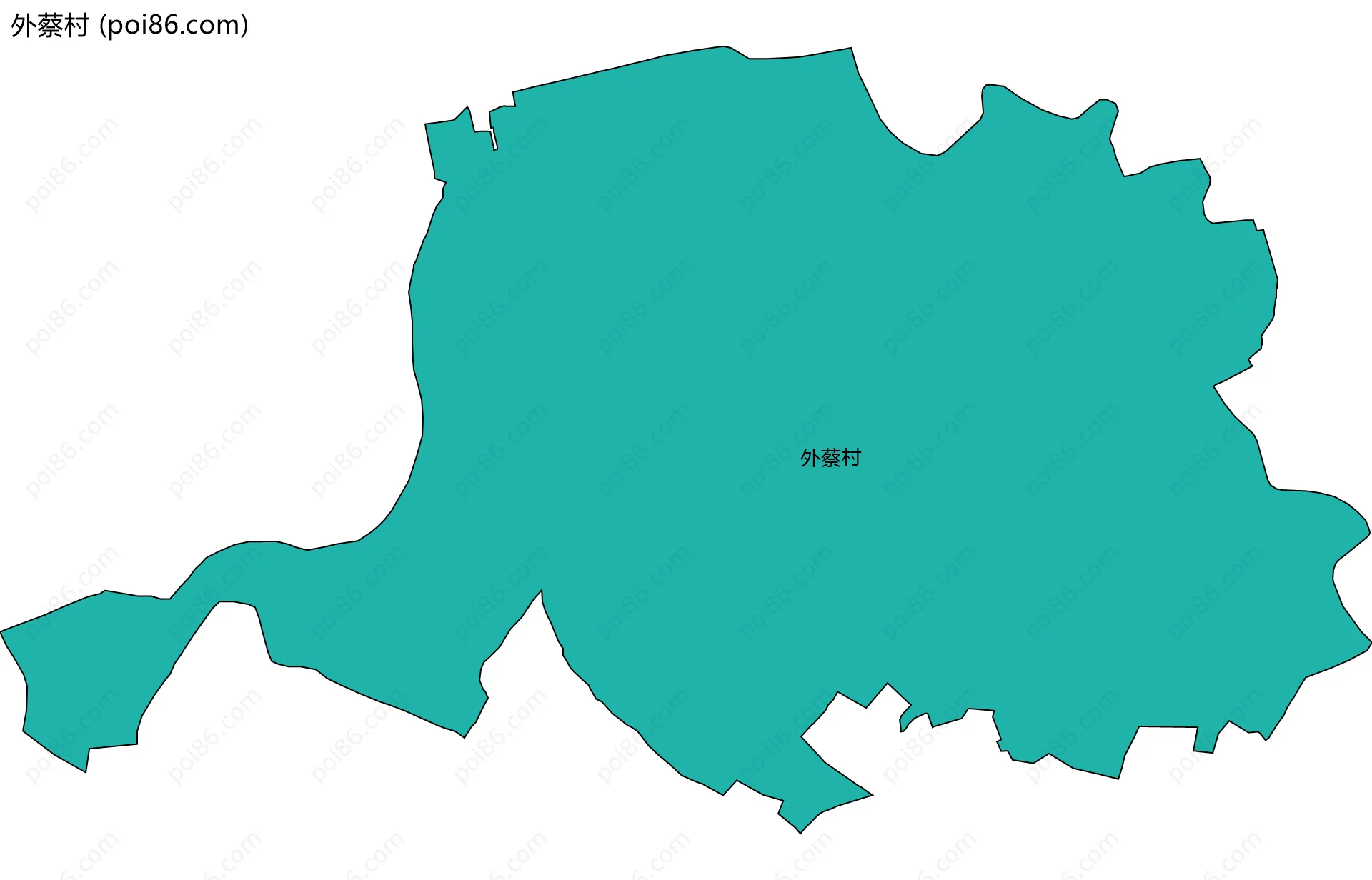 外蔡村边界地图