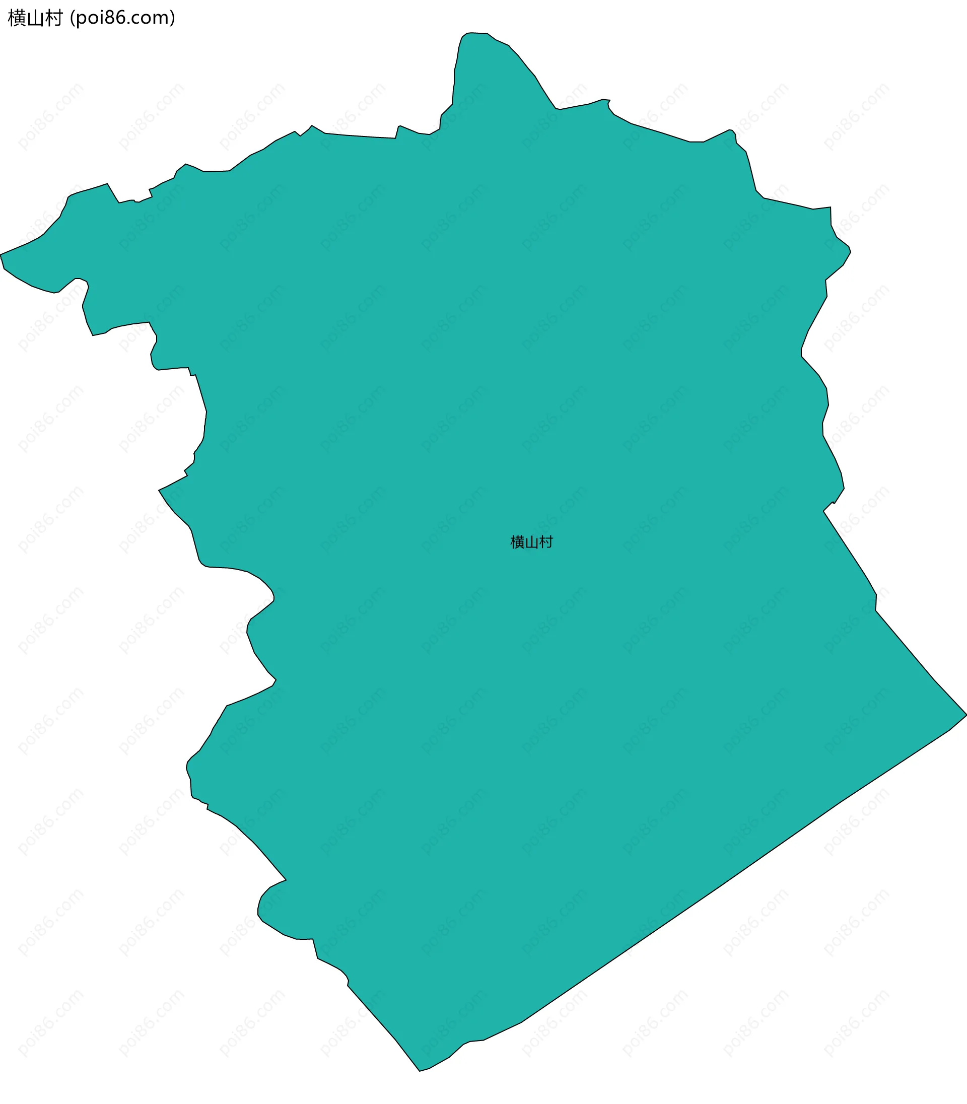 横山村边界地图