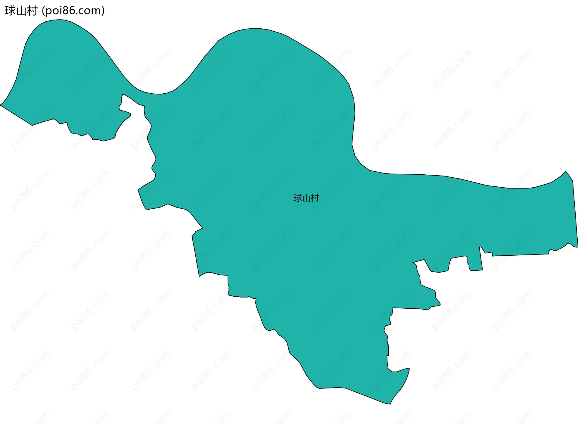 球山村边界地图