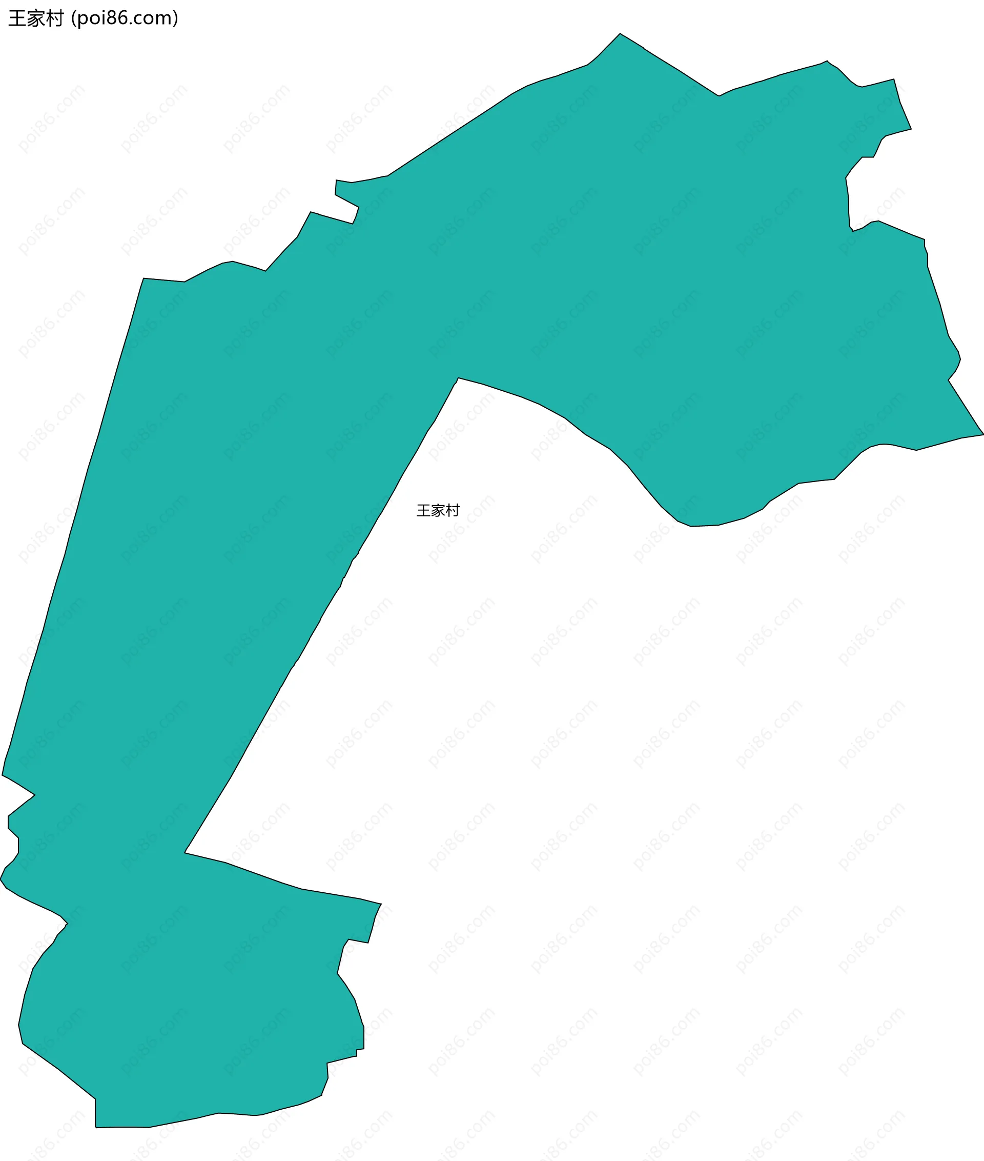 王家村边界地图