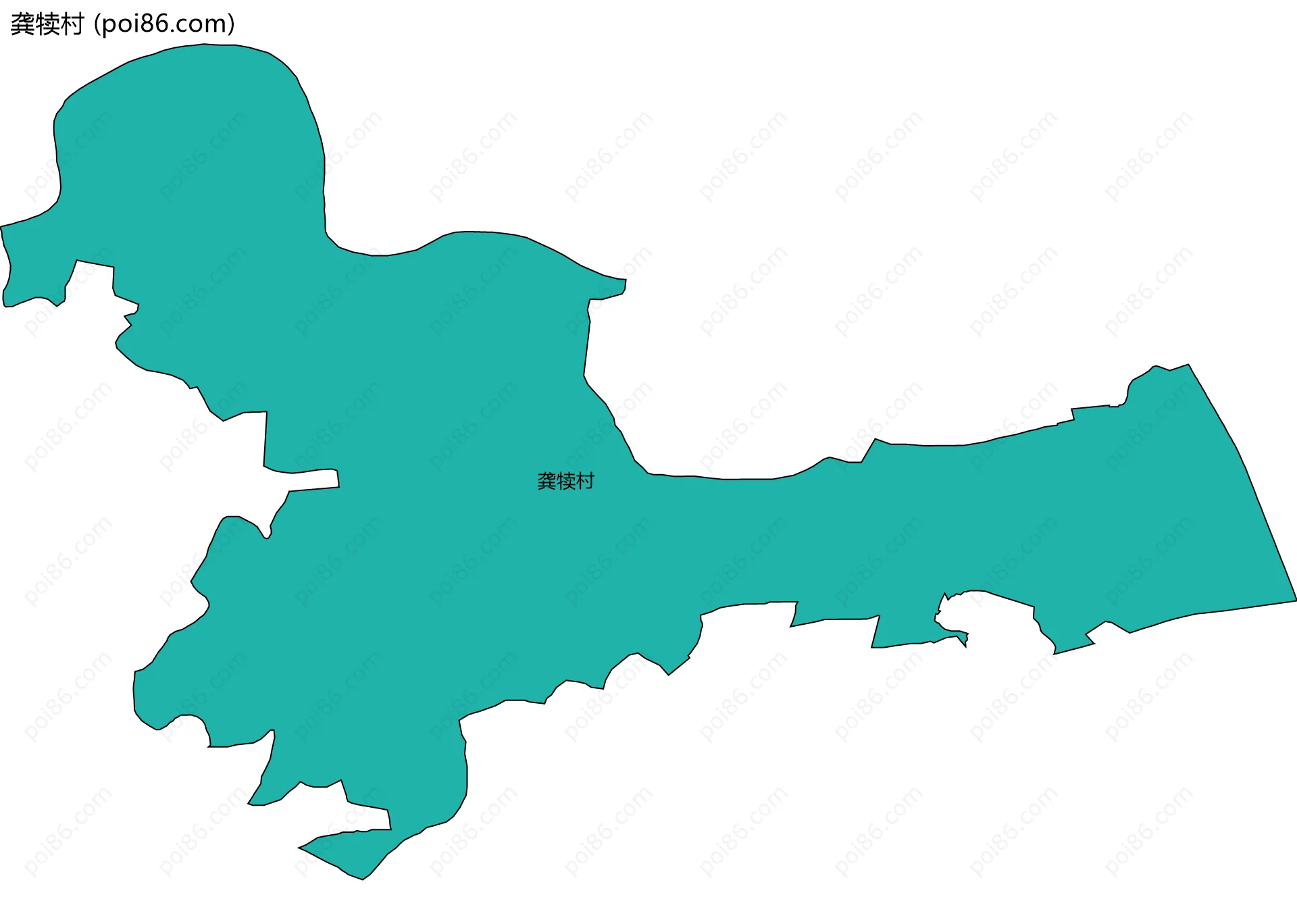 龚犊村边界地图