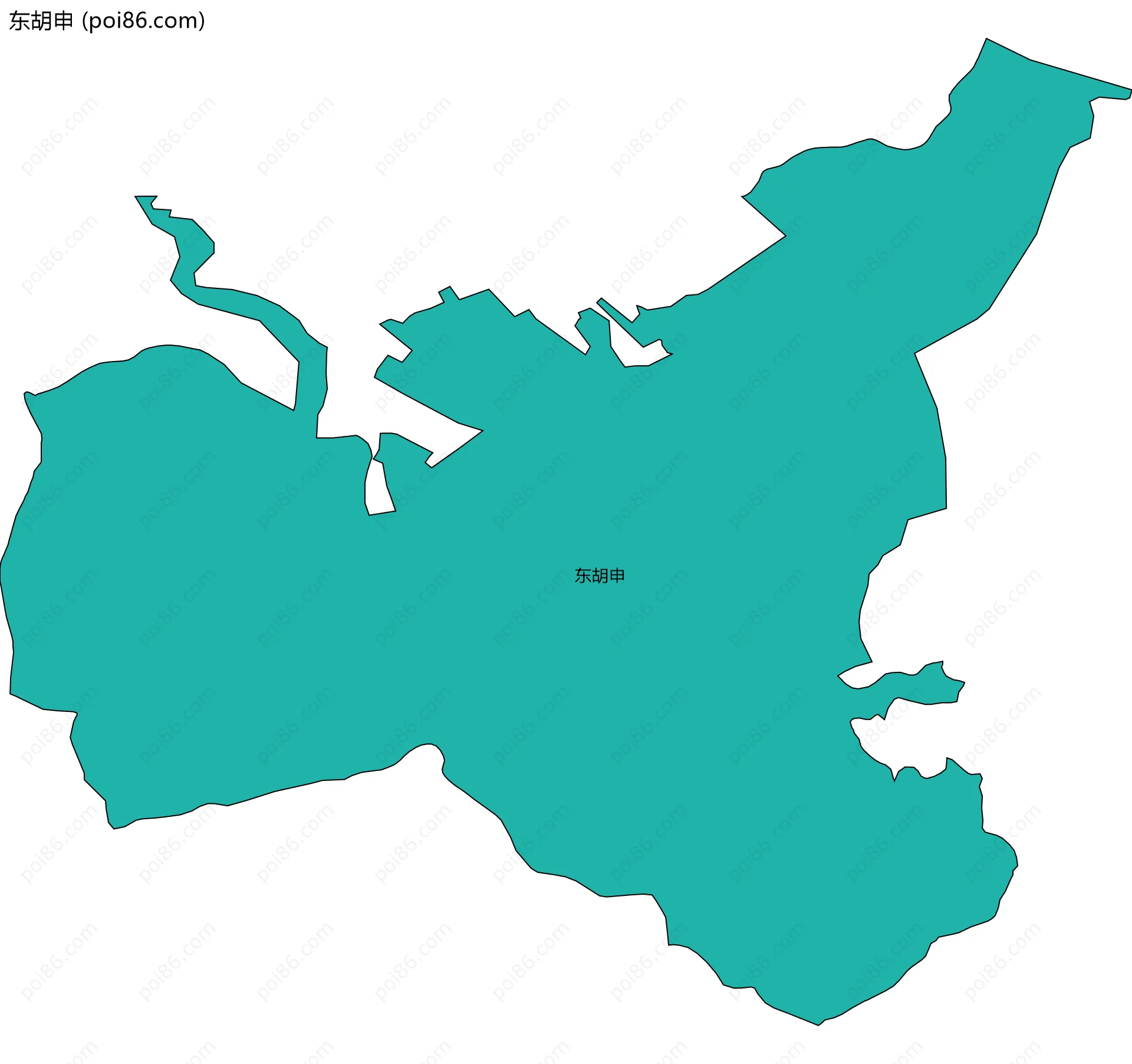 东胡申边界地图