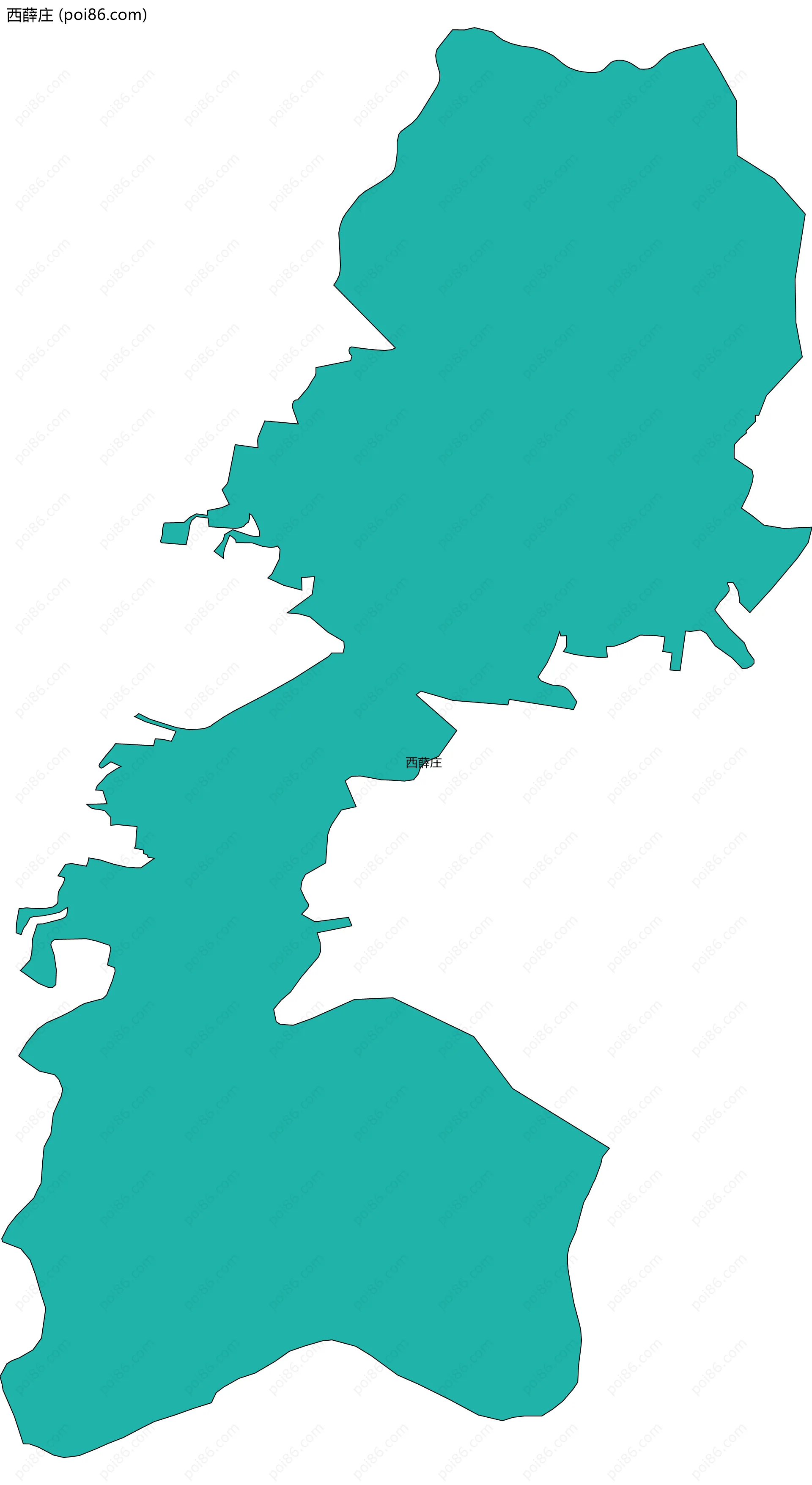 西薛庄边界地图