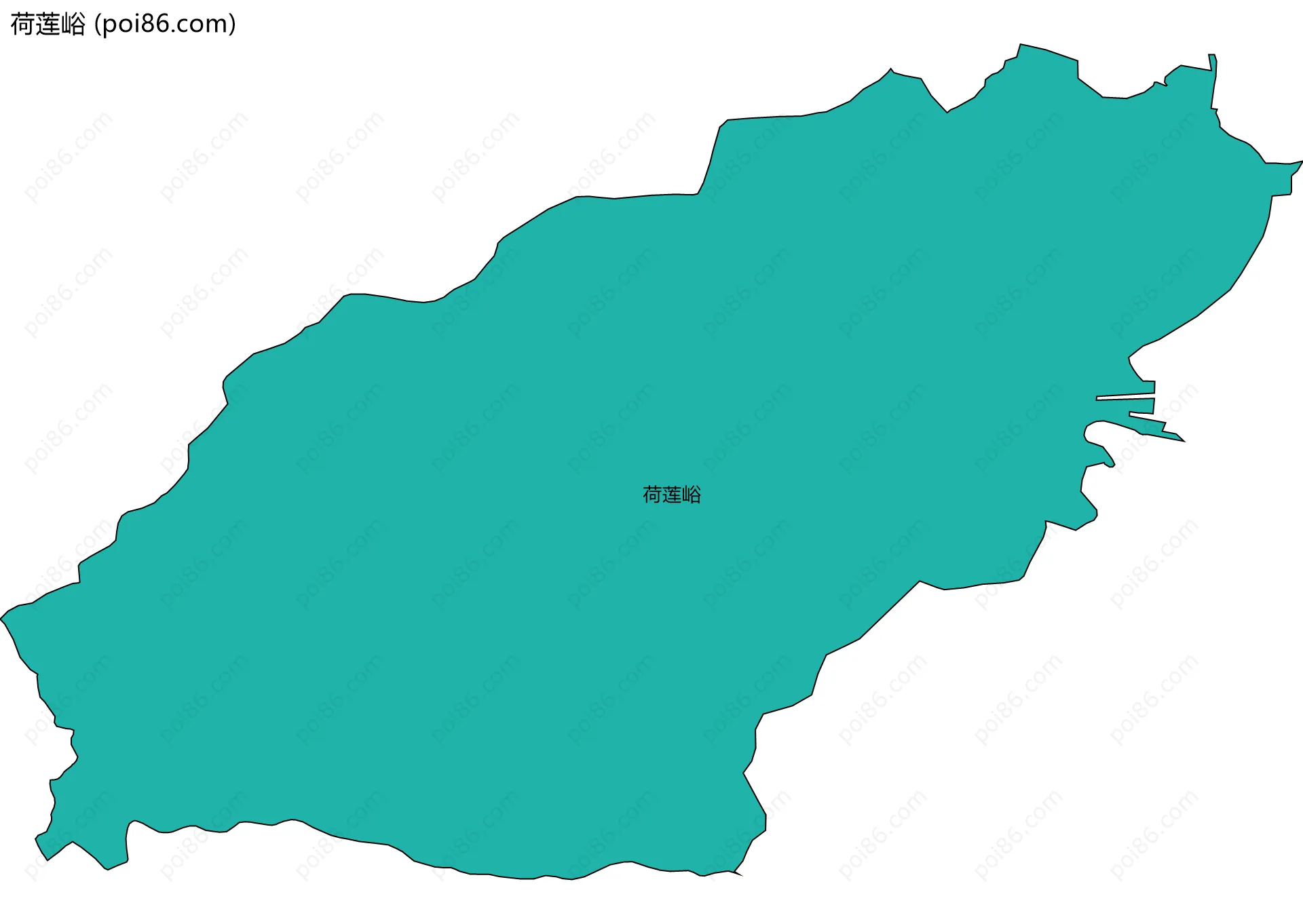 荷莲峪边界地图