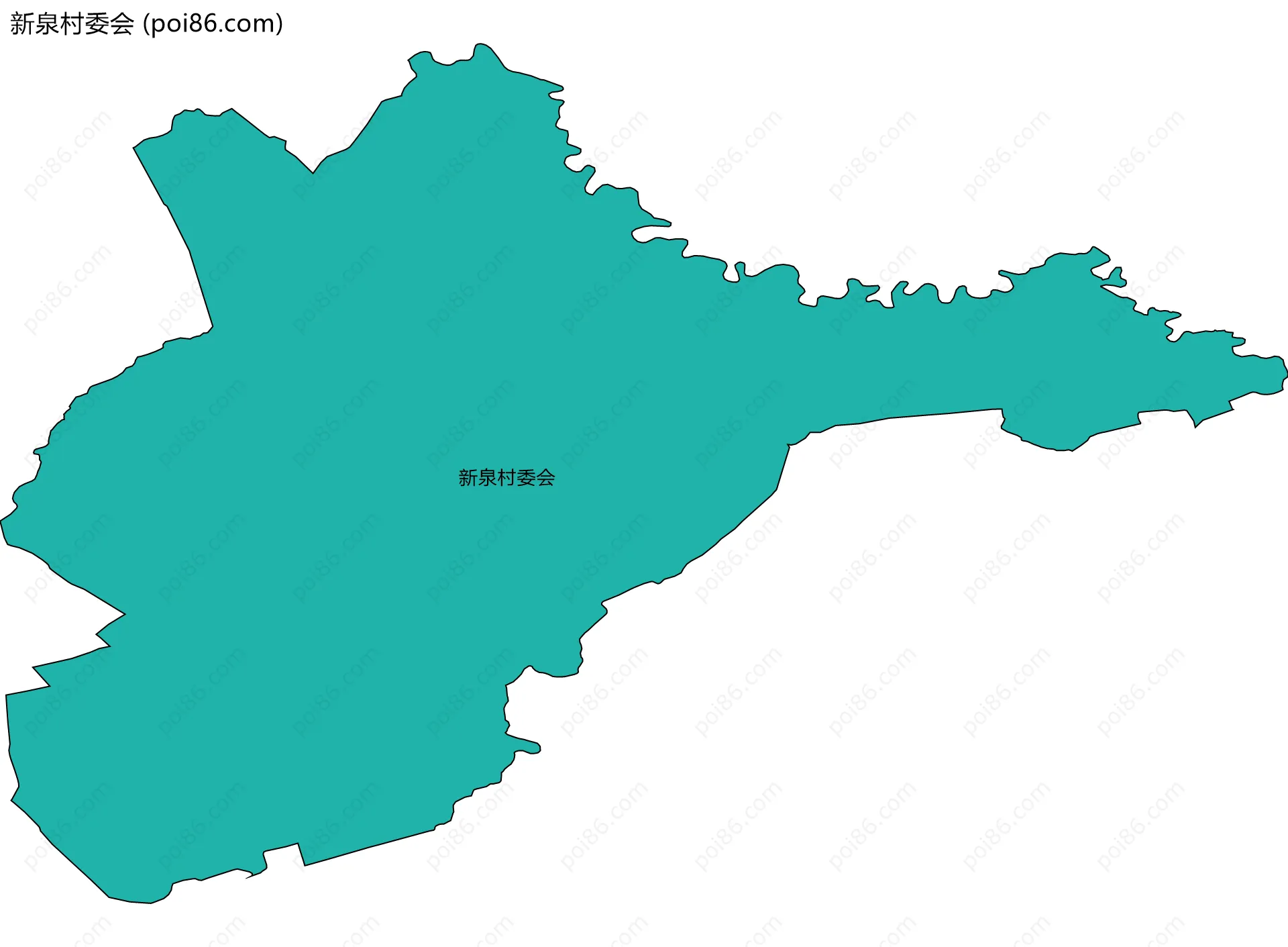 新泉村委会边界地图