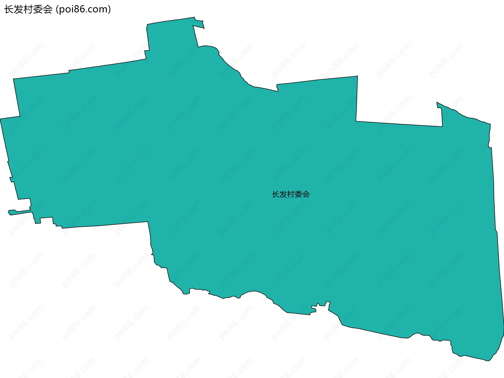 长发村委会边界地图