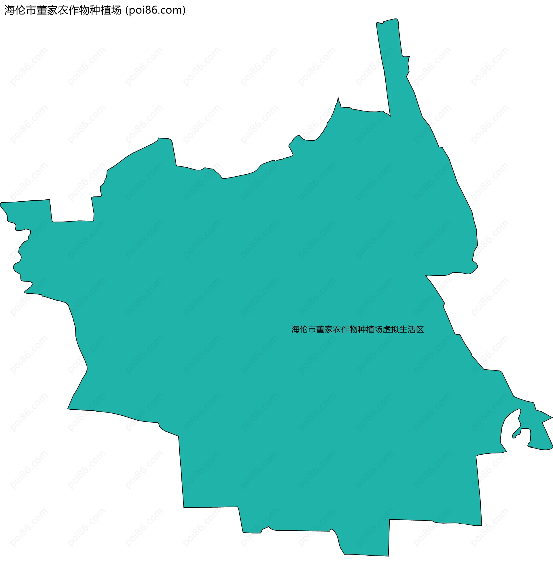 海伦市董家农作物种植场边界地图(五级行政区划)