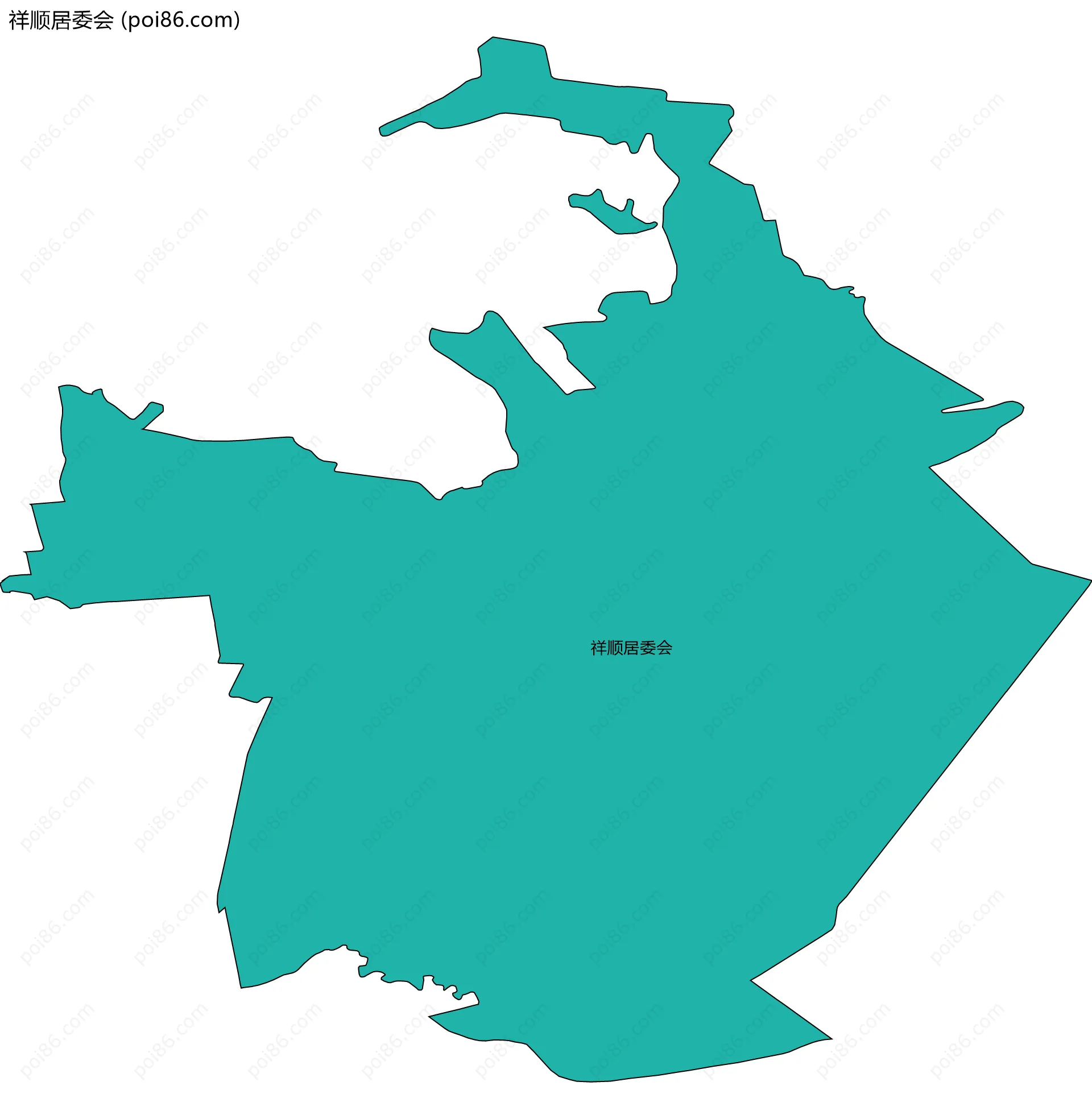 祥顺居委会边界地图