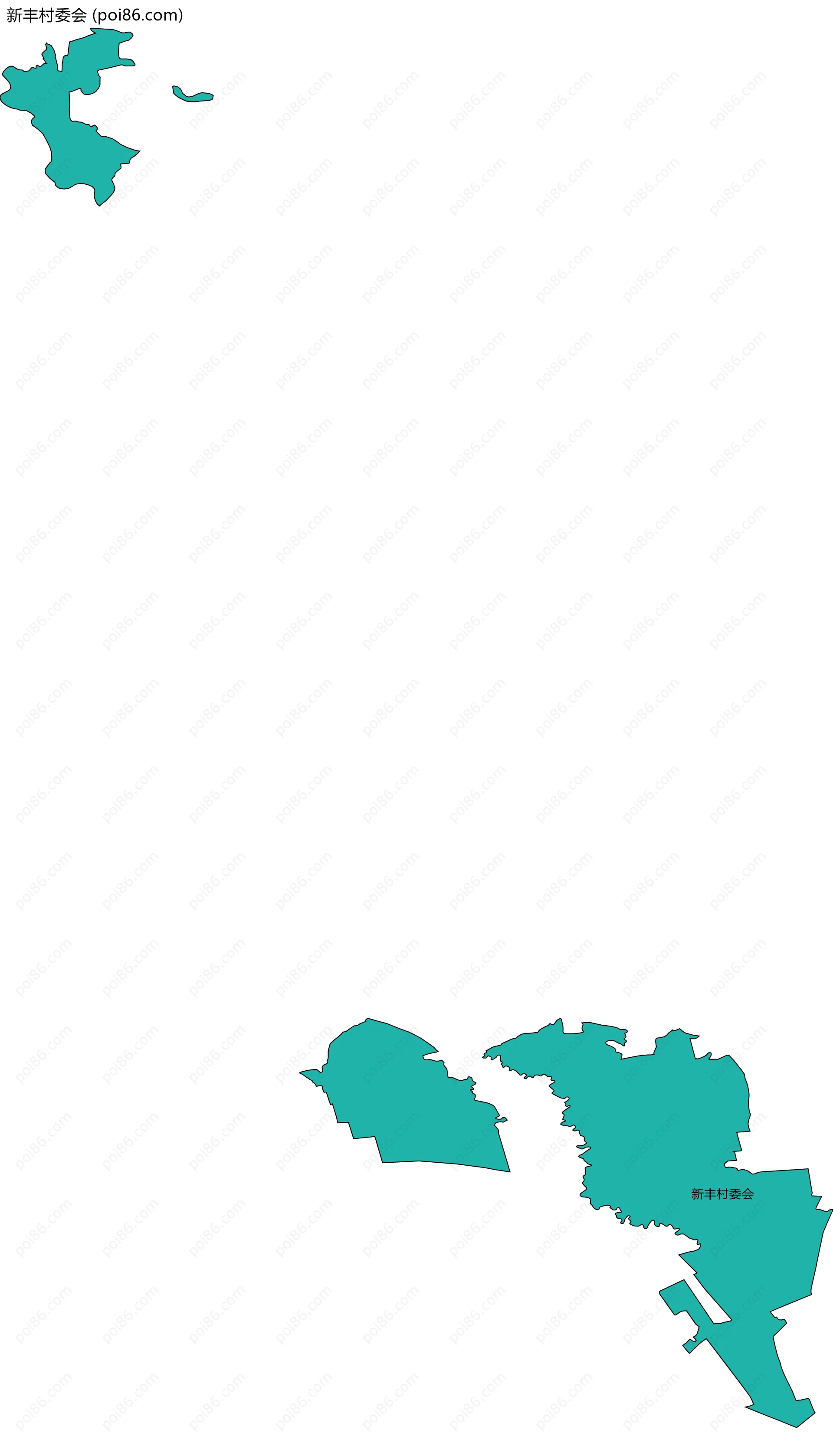 新丰村委会边界地图